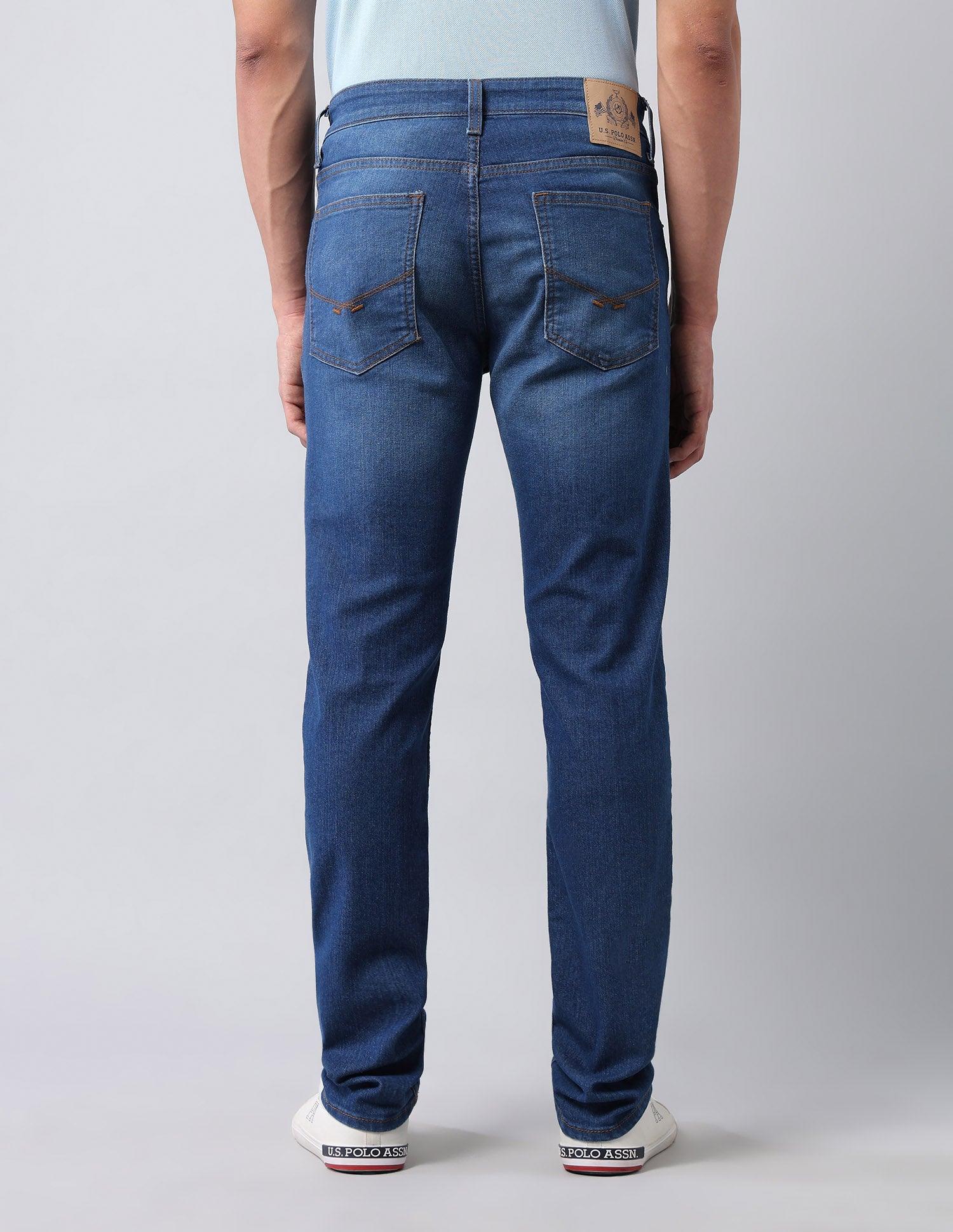 Brandon Slim Tapered Fit Blue Jeans Dark Blue - U.S. POLO ASSN. | Large