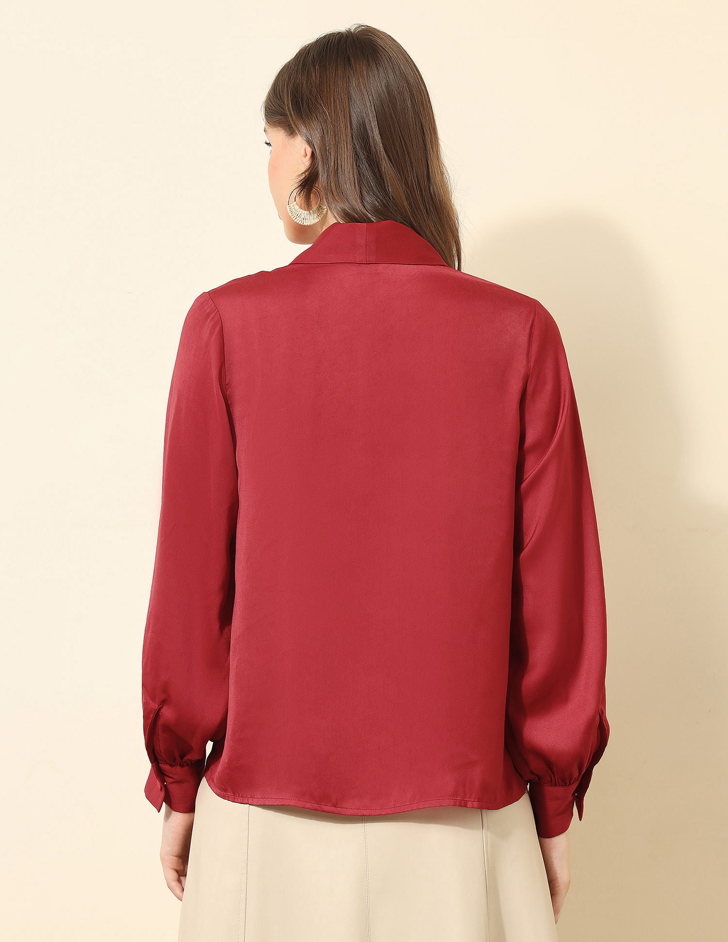 Double-Breasted Satin Shirt Red - U.S. POLO ASSN. | Large