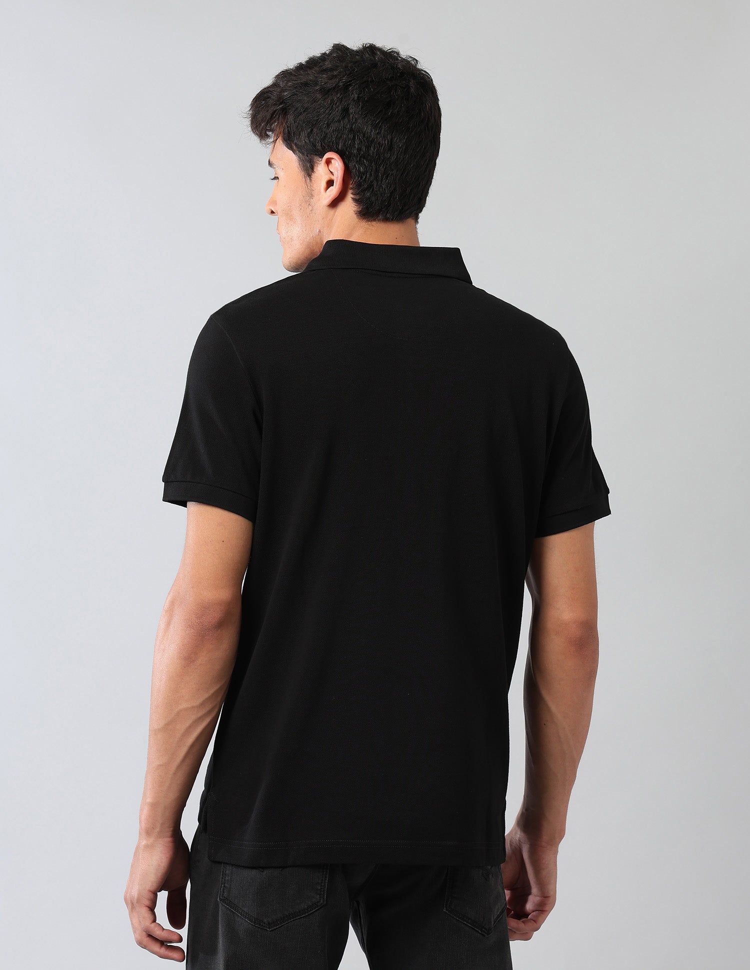 Brand Printed Americana Polo Shirt Black - U.S. POLO ASSN. | Large