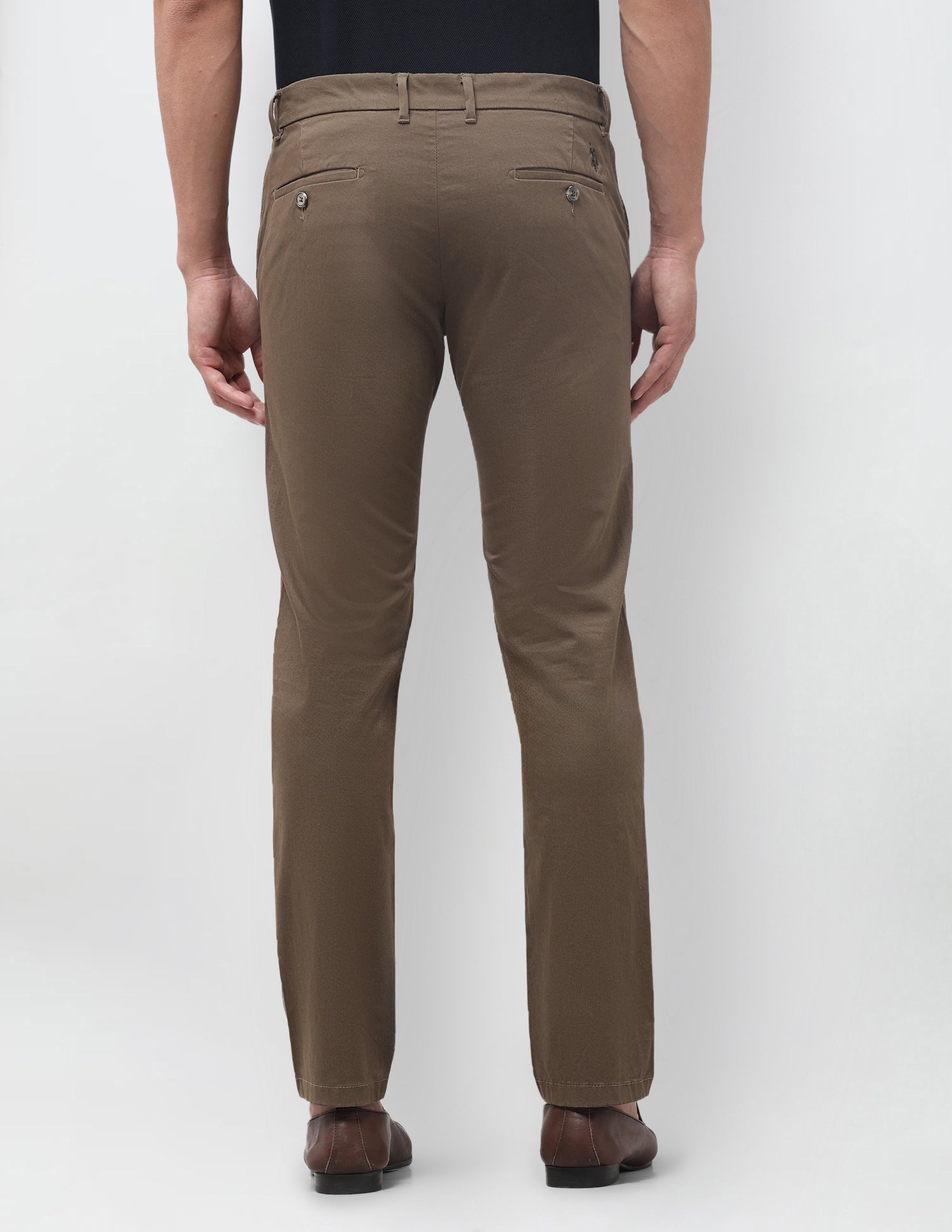 Denver Slim Fit All Over Printed Trousers Brown - U.S. Polo Assn. India | Large