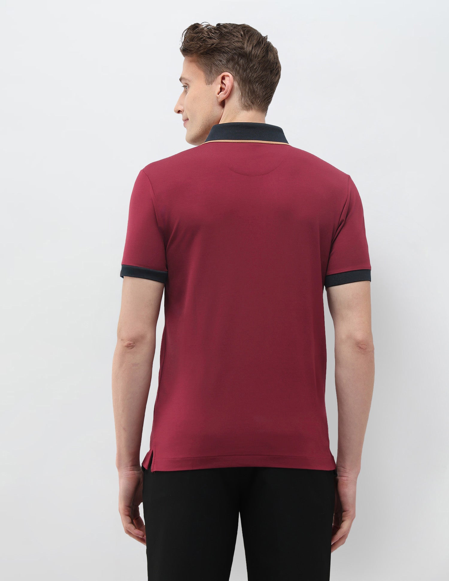 Solid Slim Fit Polo Shirt Maroon - U.S. Polo Assn. India | Large