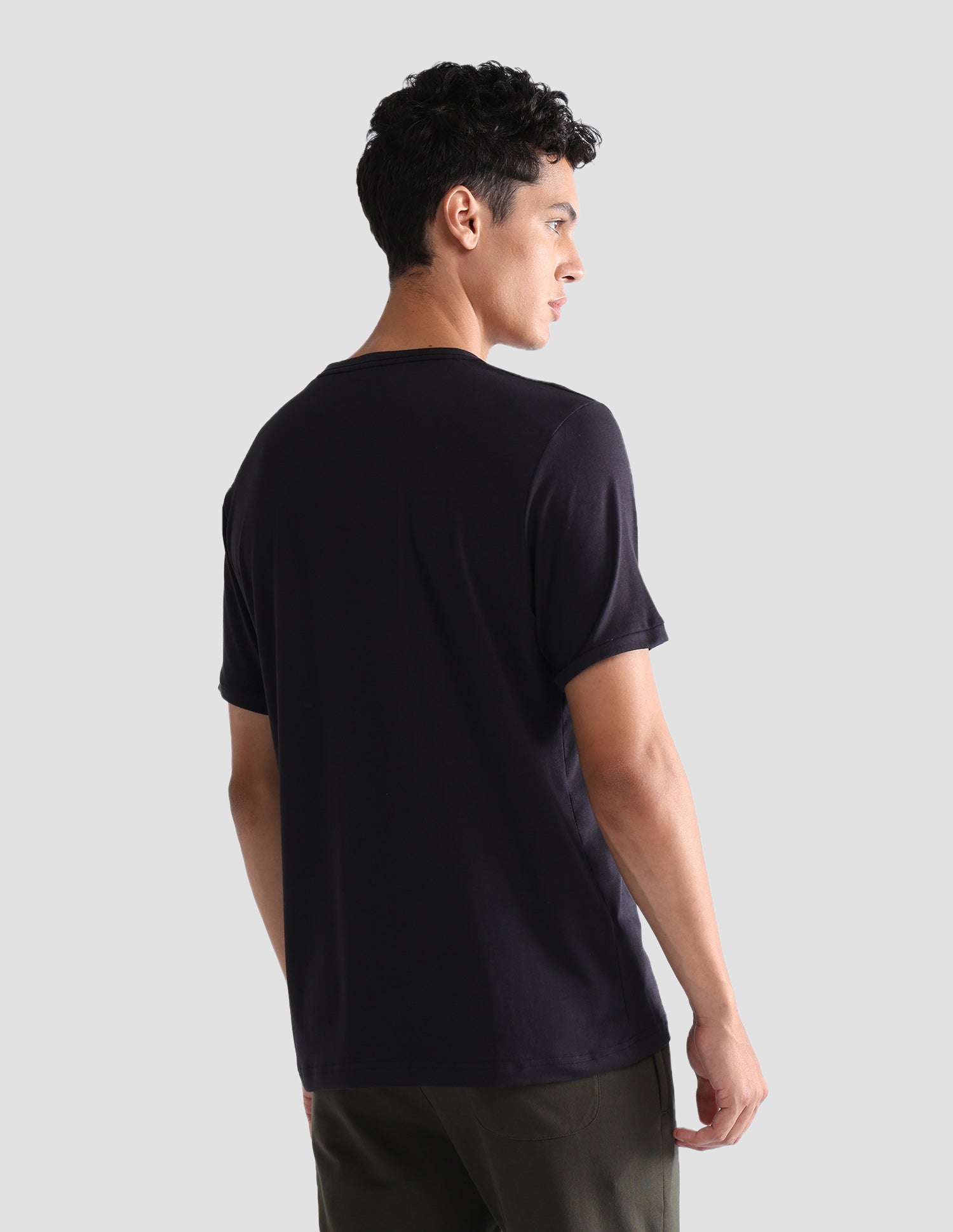 Solid Comfort Fit OEE10 Lounge T-Shirt - Pack Of 1 Black - U.S. POLO ASSN. | Large