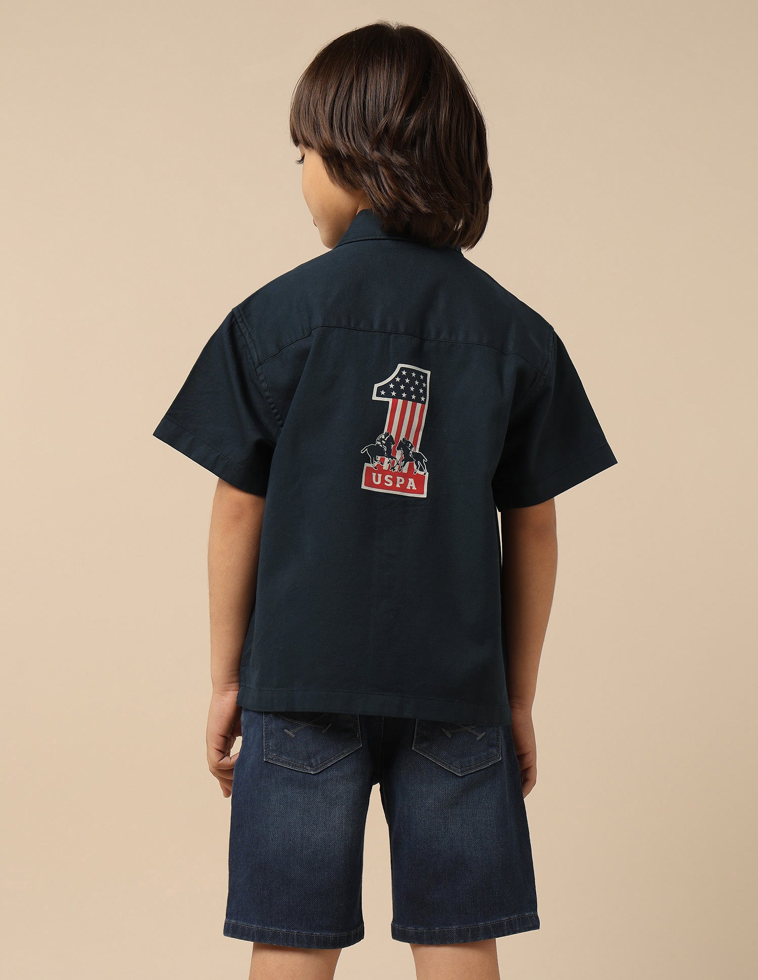 Boys Logo Twill Shirt Navy - U.S. POLO ASSN. | Large