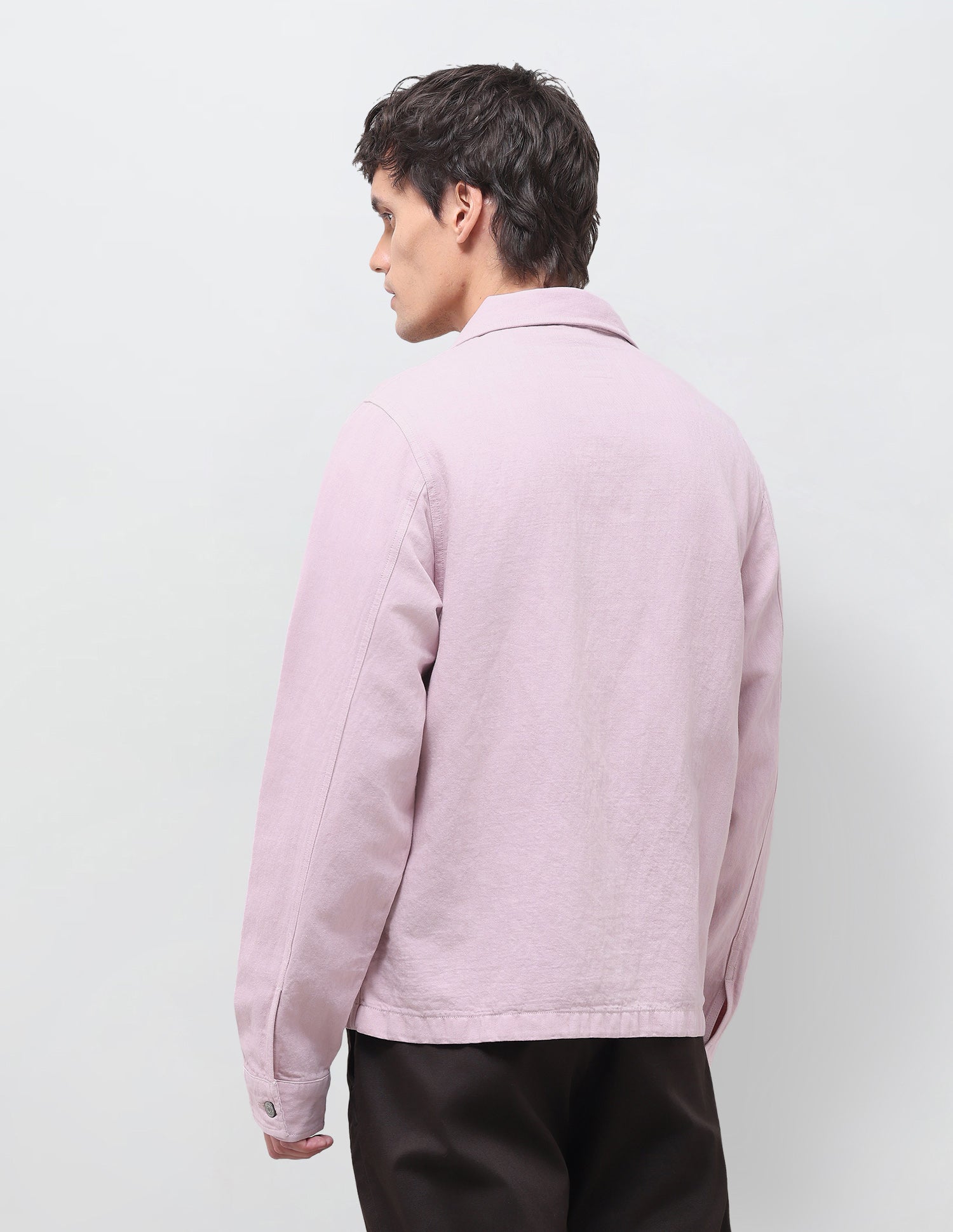 Solid Regular Fit Shacket Lavender - U.S. Polo Assn. India | Large