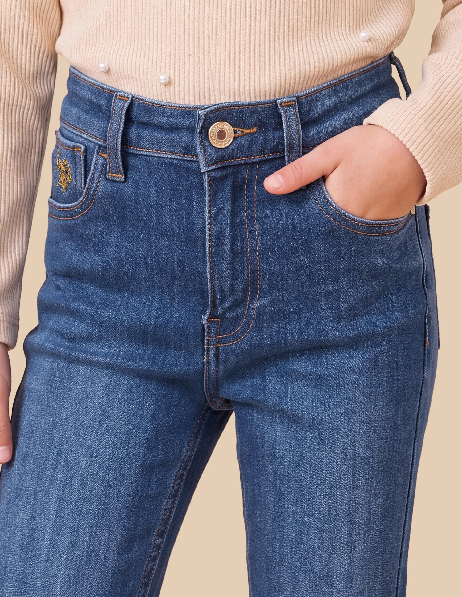 Bootcut Fit Blue Jeans Blue - U.S. Polo Assn. India | Large