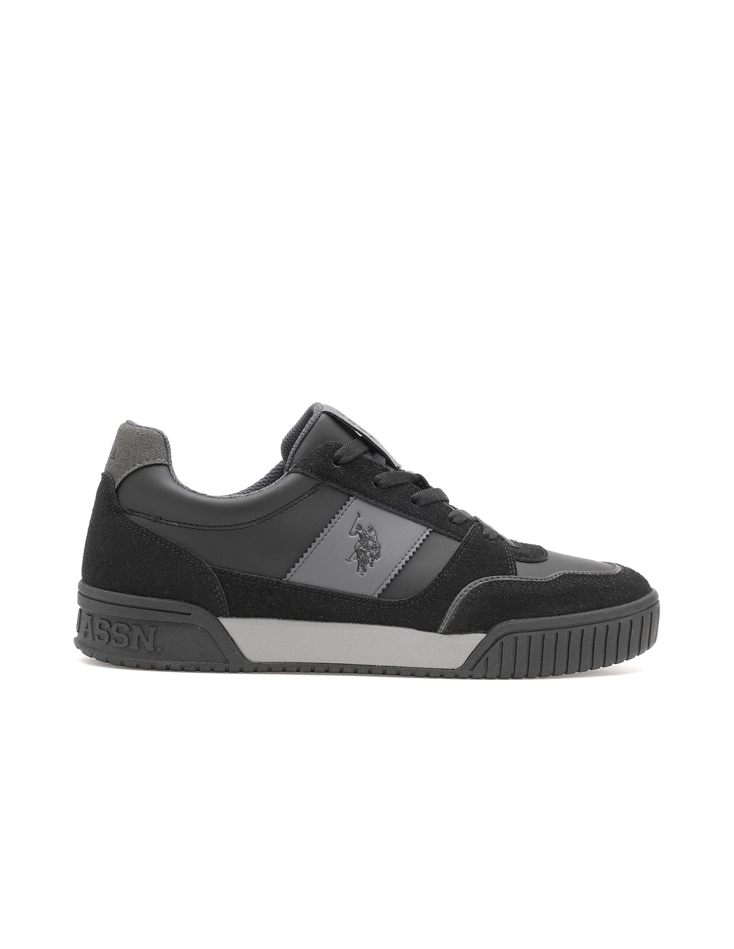 Rever 2.0 Colourblocked Suede Sneakers Black - U.S. Polo Assn. India | Large
