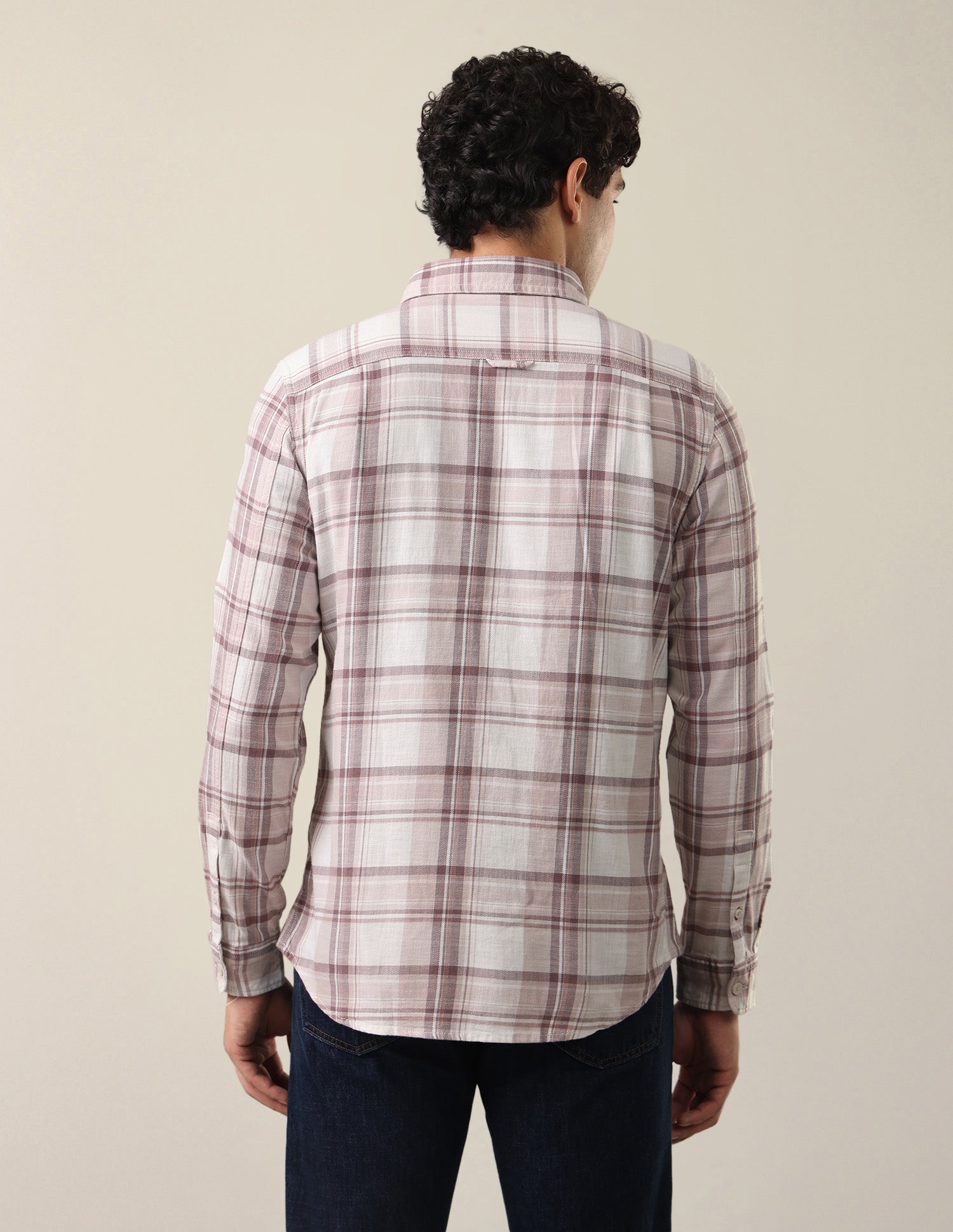 Twill Windowpane Checked Shirt Pink - U.S. Polo Assn. India | Large