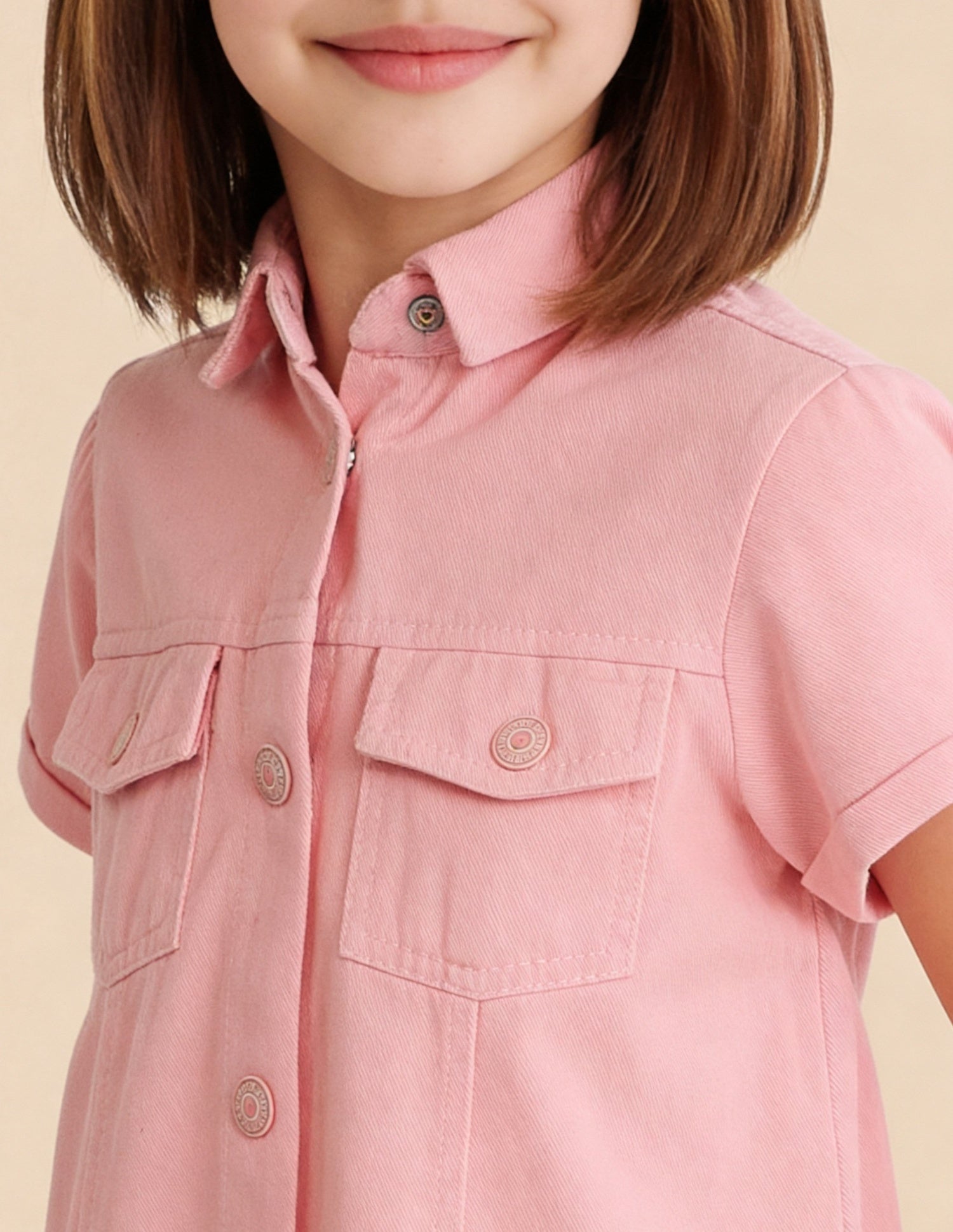 Denim A-Line Shirt Dress Pink - U.S. Polo Assn. India | Large