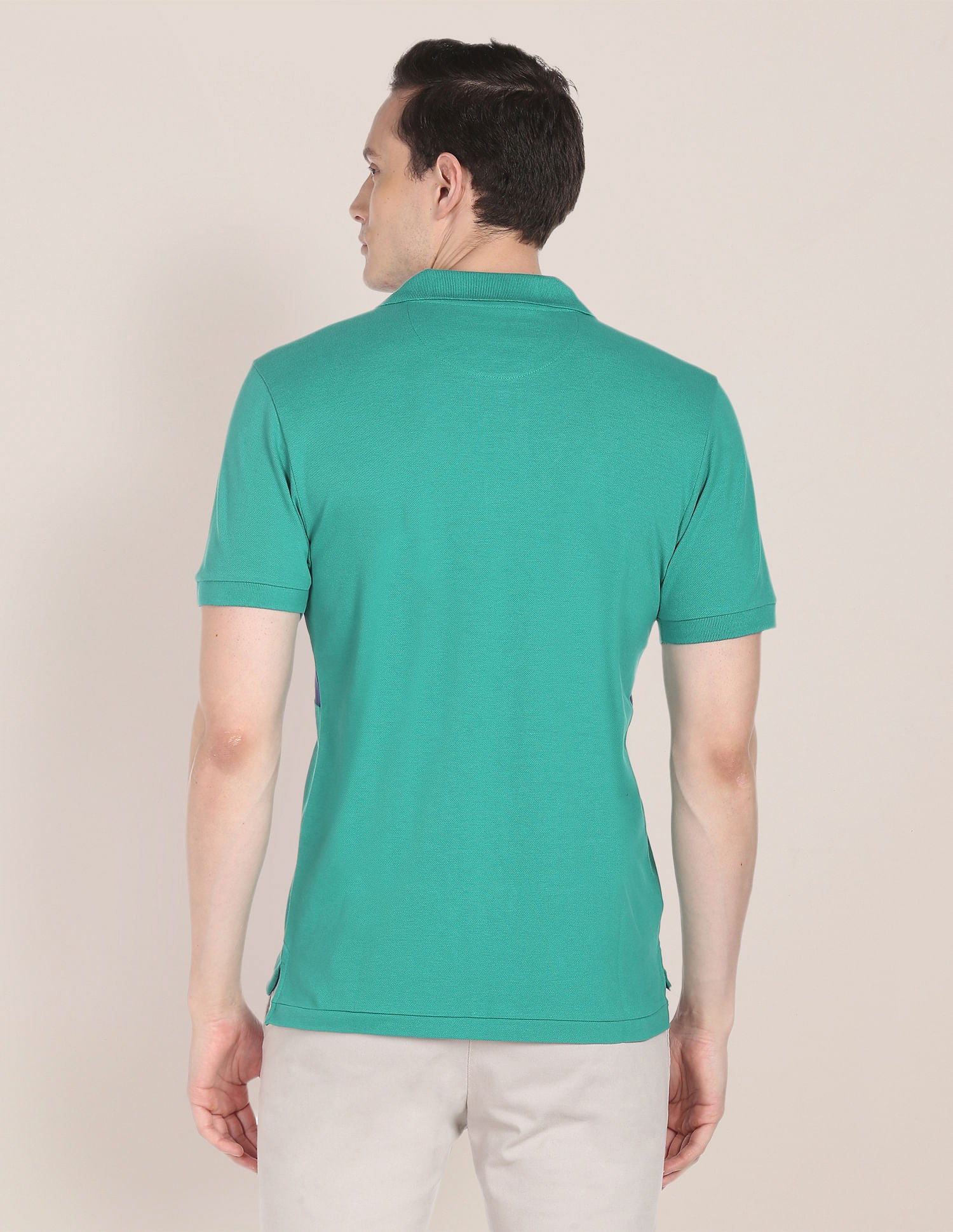 Brand Print Cotton Polo Shirt Green - U.S. Polo Assn. India | Large