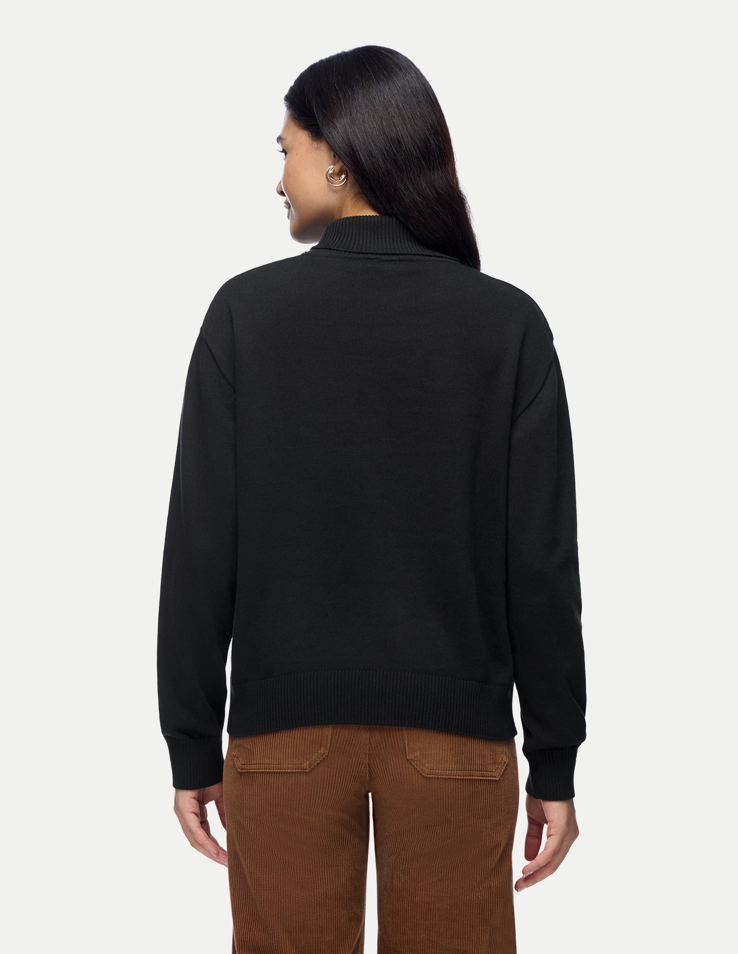 Solid Regular Fit Sweater Black - U.S. Polo Assn. India | Large
