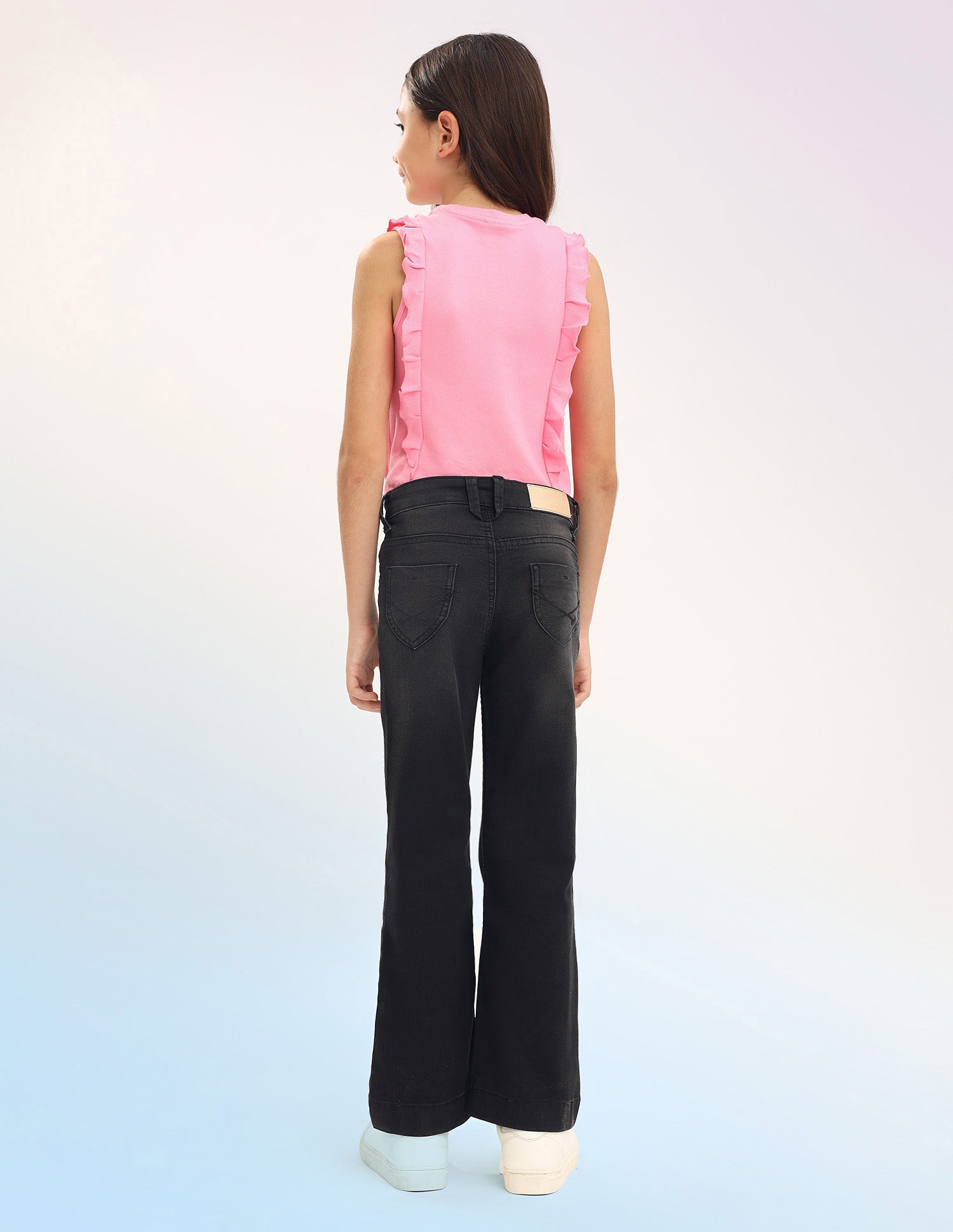 Girls Bootcut Fit Black Jeans Black - U.S. POLO ASSN. | Large