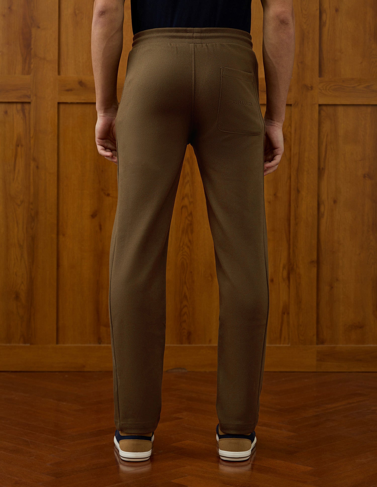 Textured Equestrian Aisle Theater Track Pants Dark Brown - U.S. POLO ASSN. | Large