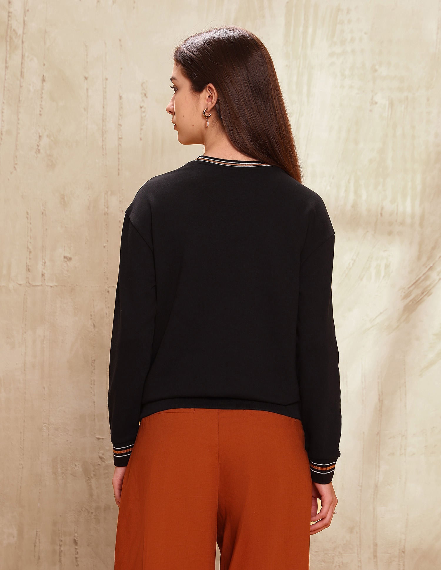 Solid Drop Shoulder Sweatshirt Black - U.S. POLO ASSN. | Large