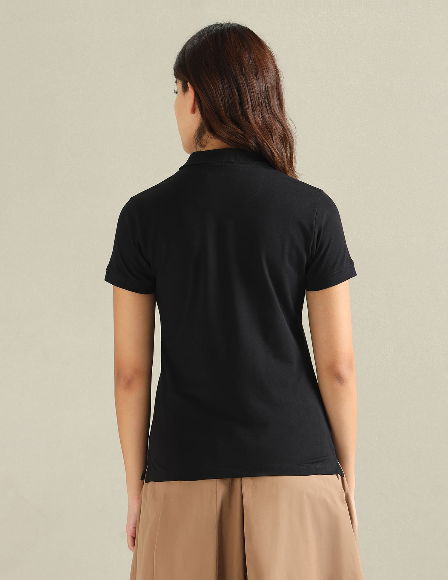 Rice Stitch Logo Polo Shirt Black - U.S. POLO ASSN. | Large