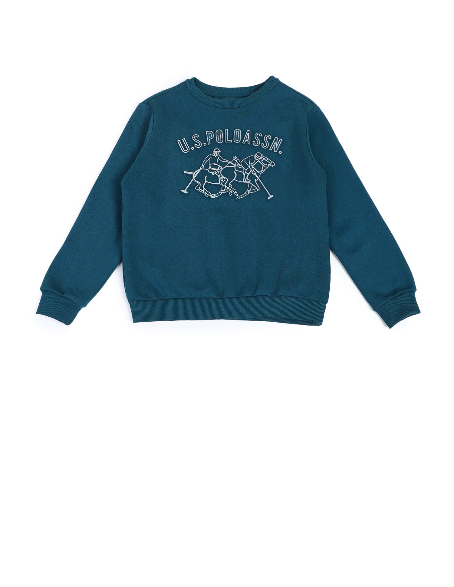Boys Brand Printed Sweatshirt Teal - U.S. POLO ASSN. | Large