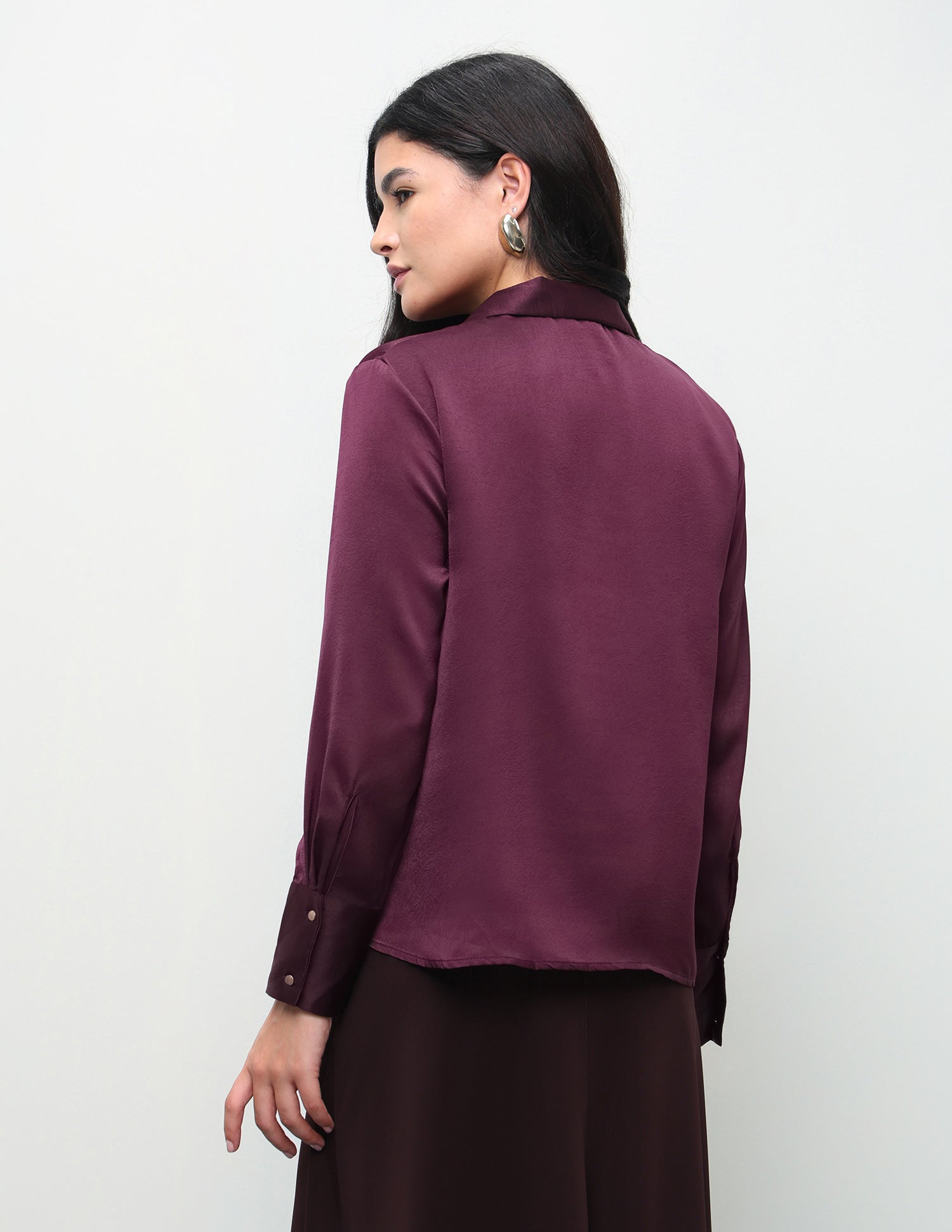 Solid Relaxed Fit Shirt Wine - U.S. Polo Assn. India | Large