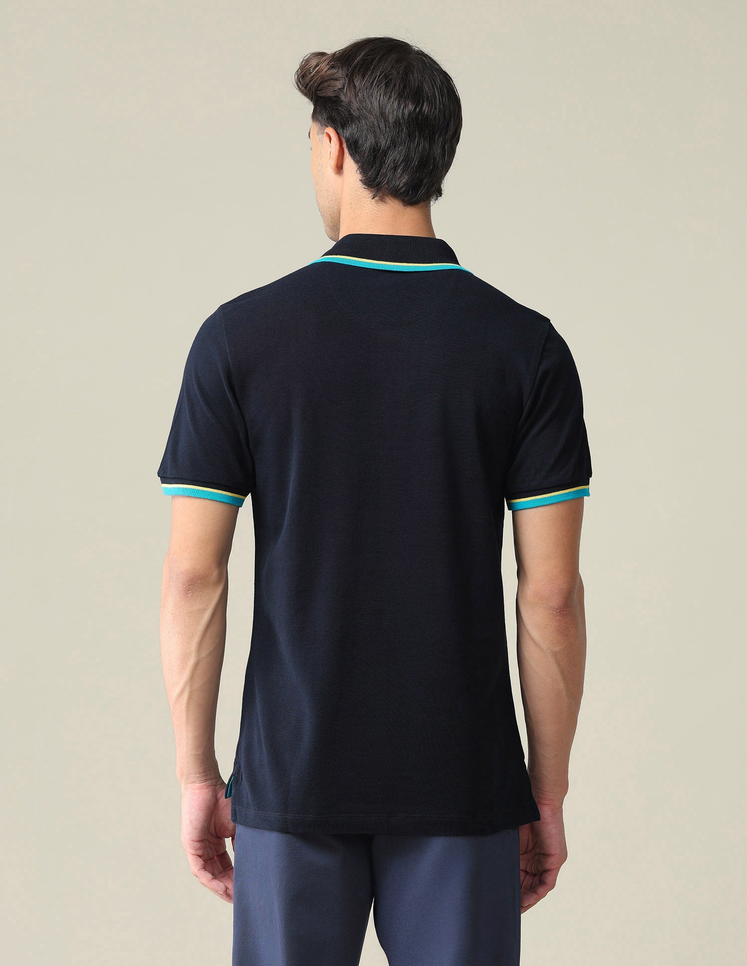 Slim Fit Cotton Polo Shirt Navy - U.S. POLO ASSN. | Large