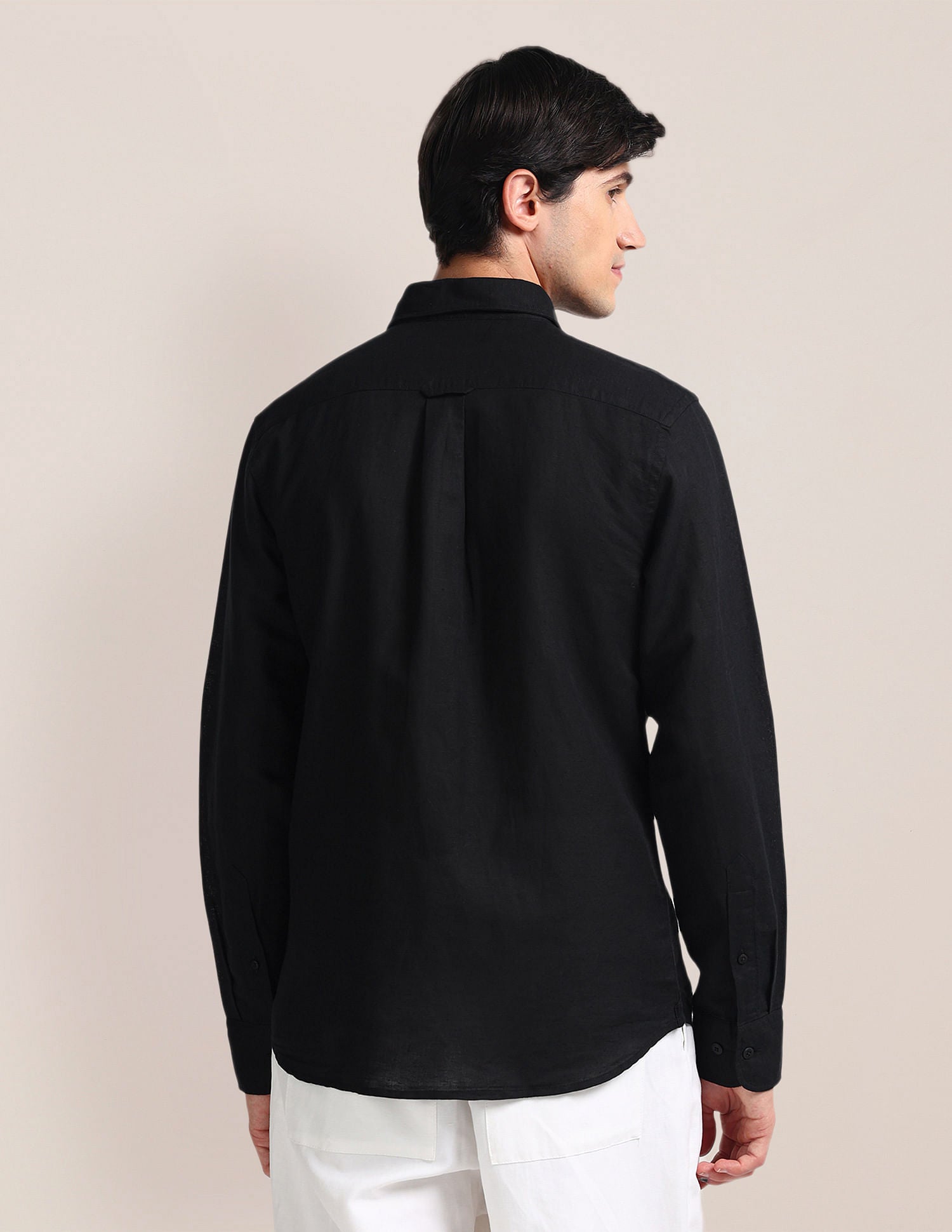 Solid Tailored Fit Shirt Black - U.S. POLO ASSN. | Large