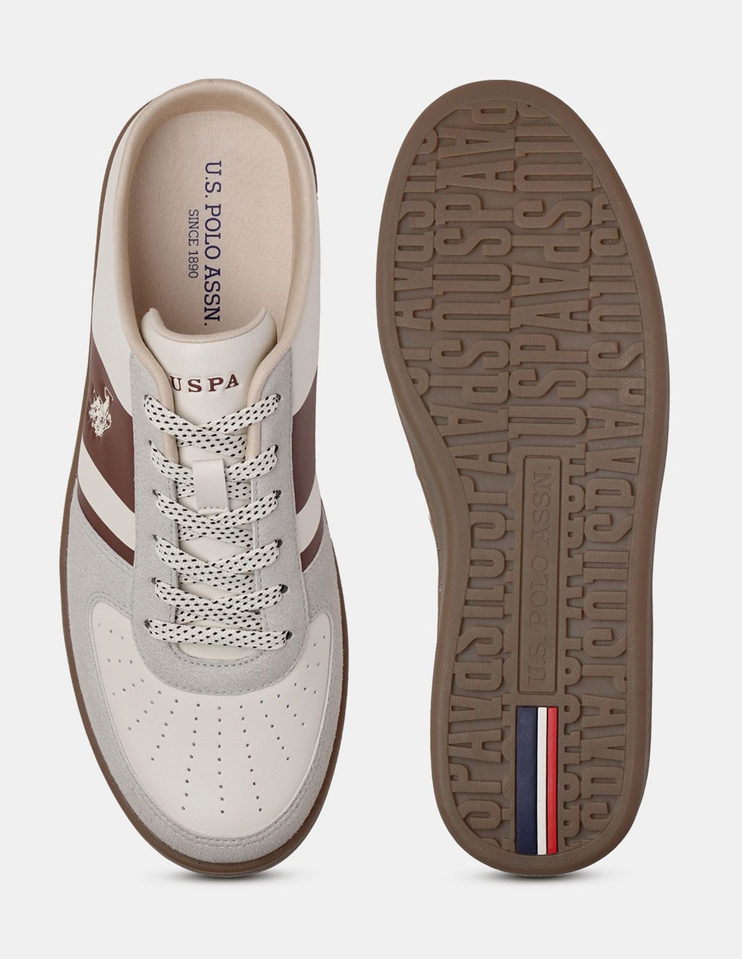 Men Camon Low Top Sneakers Beige - U.S. Polo Assn. India | Large