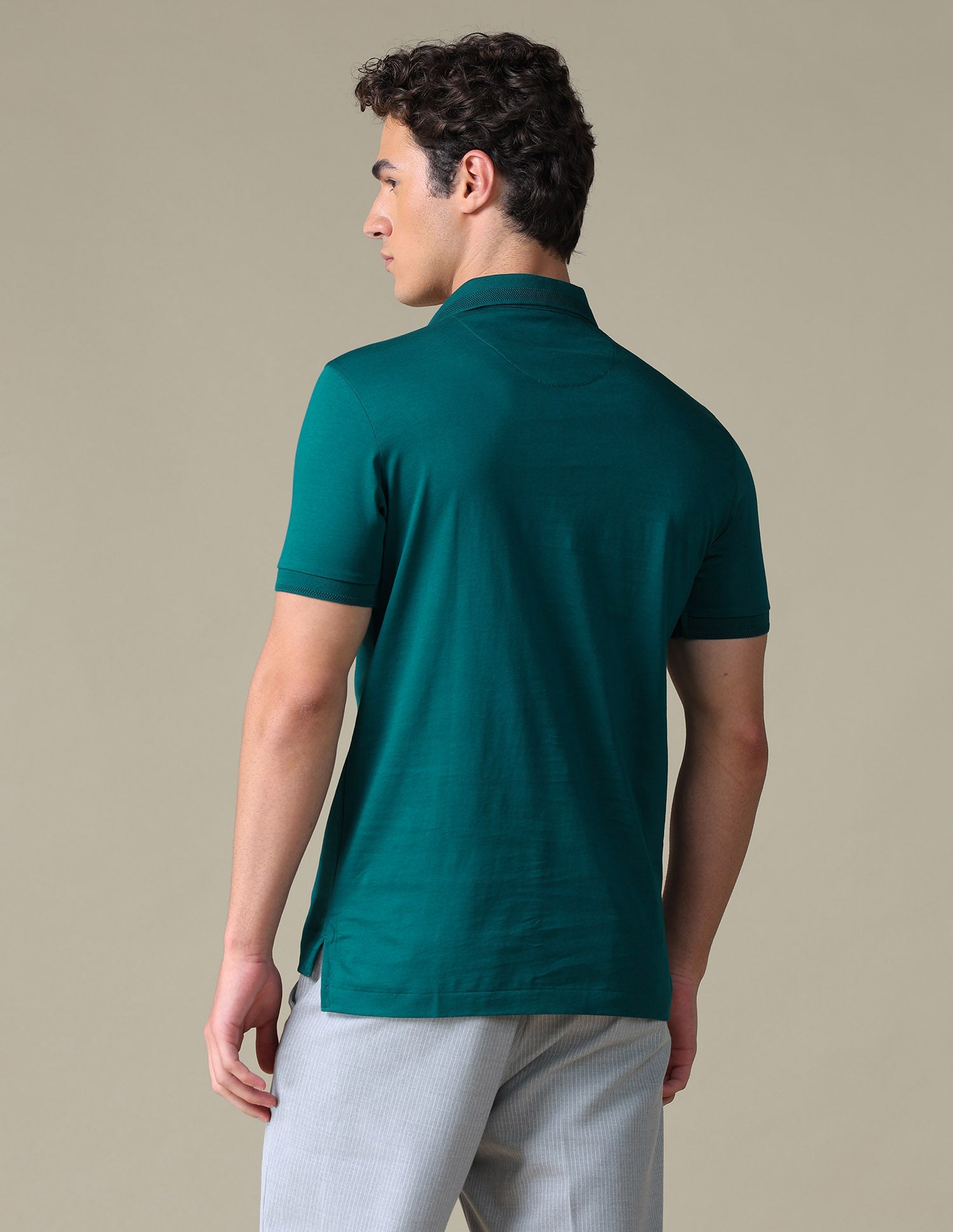Solid Regular Fit Polo Shirt Teal - U.S. Polo Assn. India | Large
