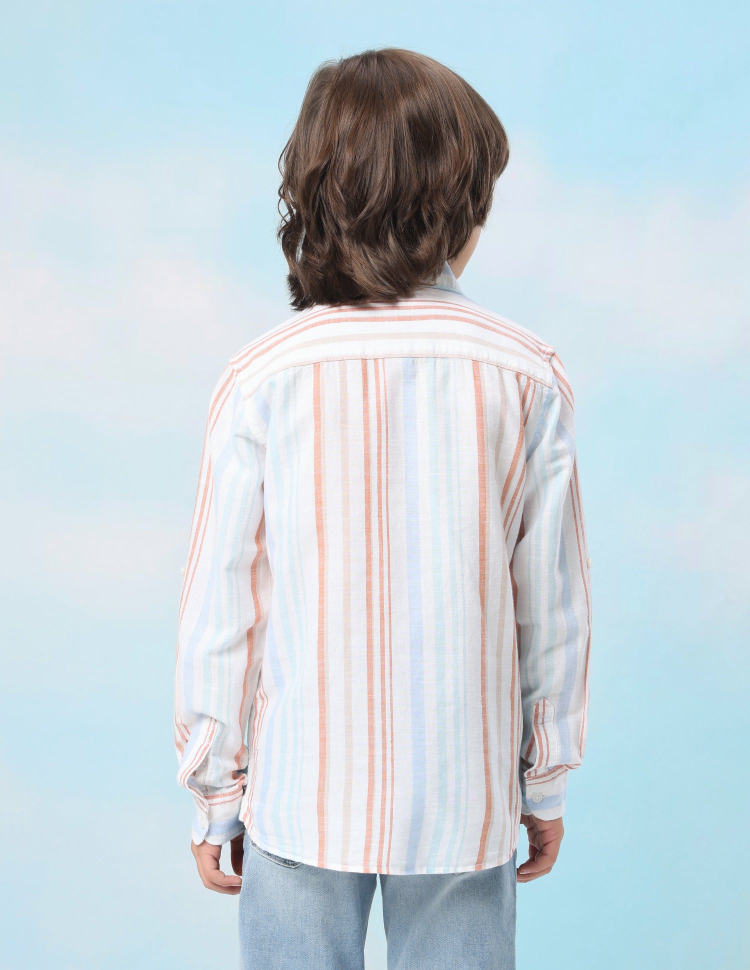 Vertical Striped Regular Shirt White - U.S. Polo Assn. India | Large