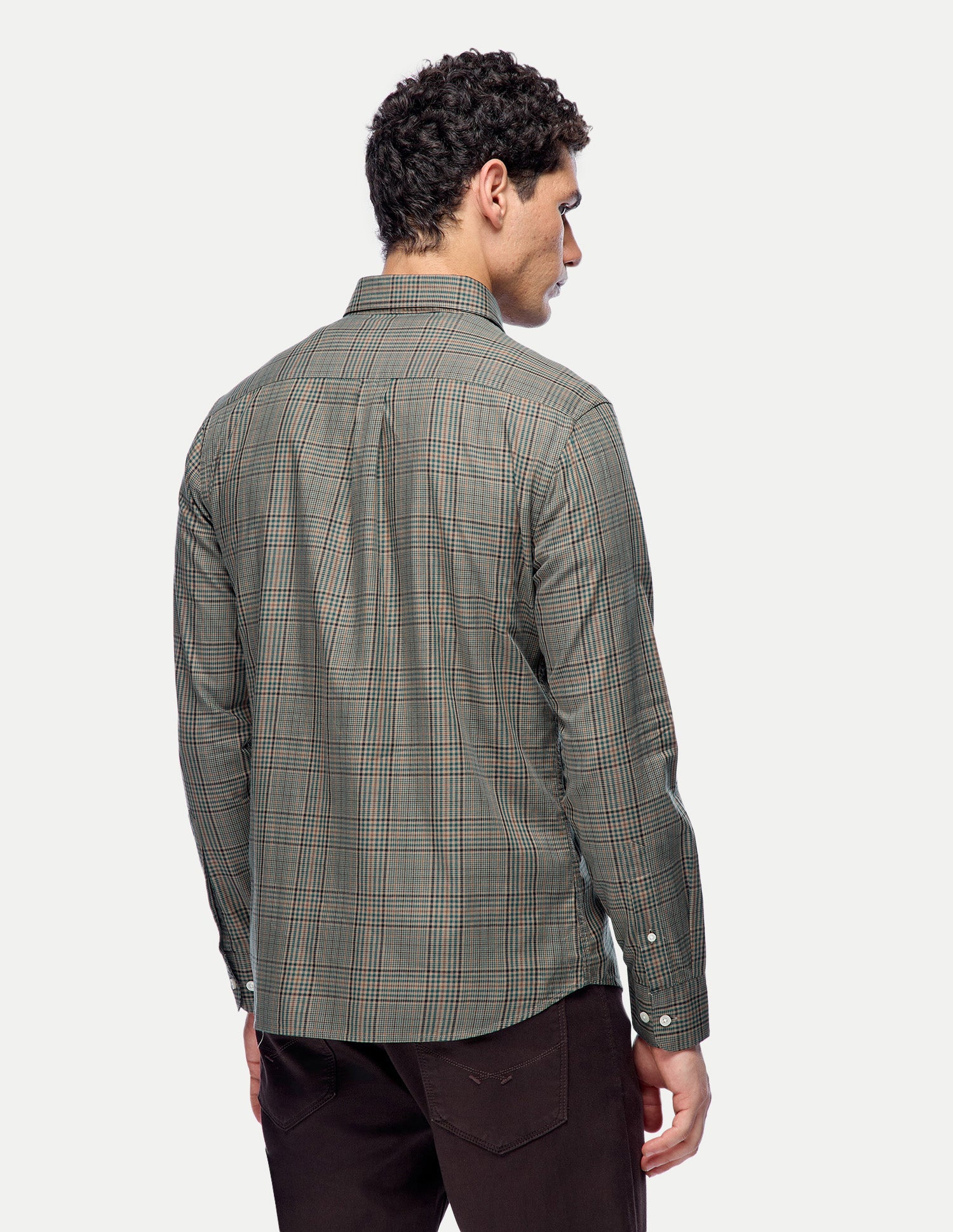 Glen Checked Twill Shirt Green - U.S. Polo Assn. India | Large