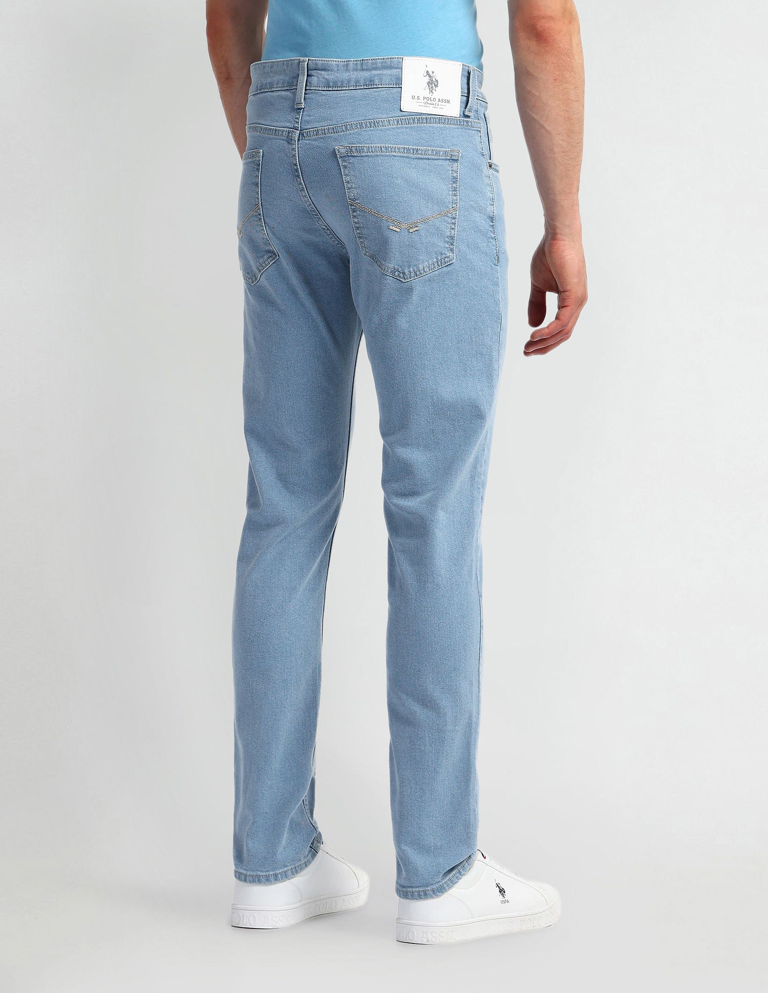 Brandon Slim Fit Blue Jeans Light Blue - U.S. Polo Assn. India | Large