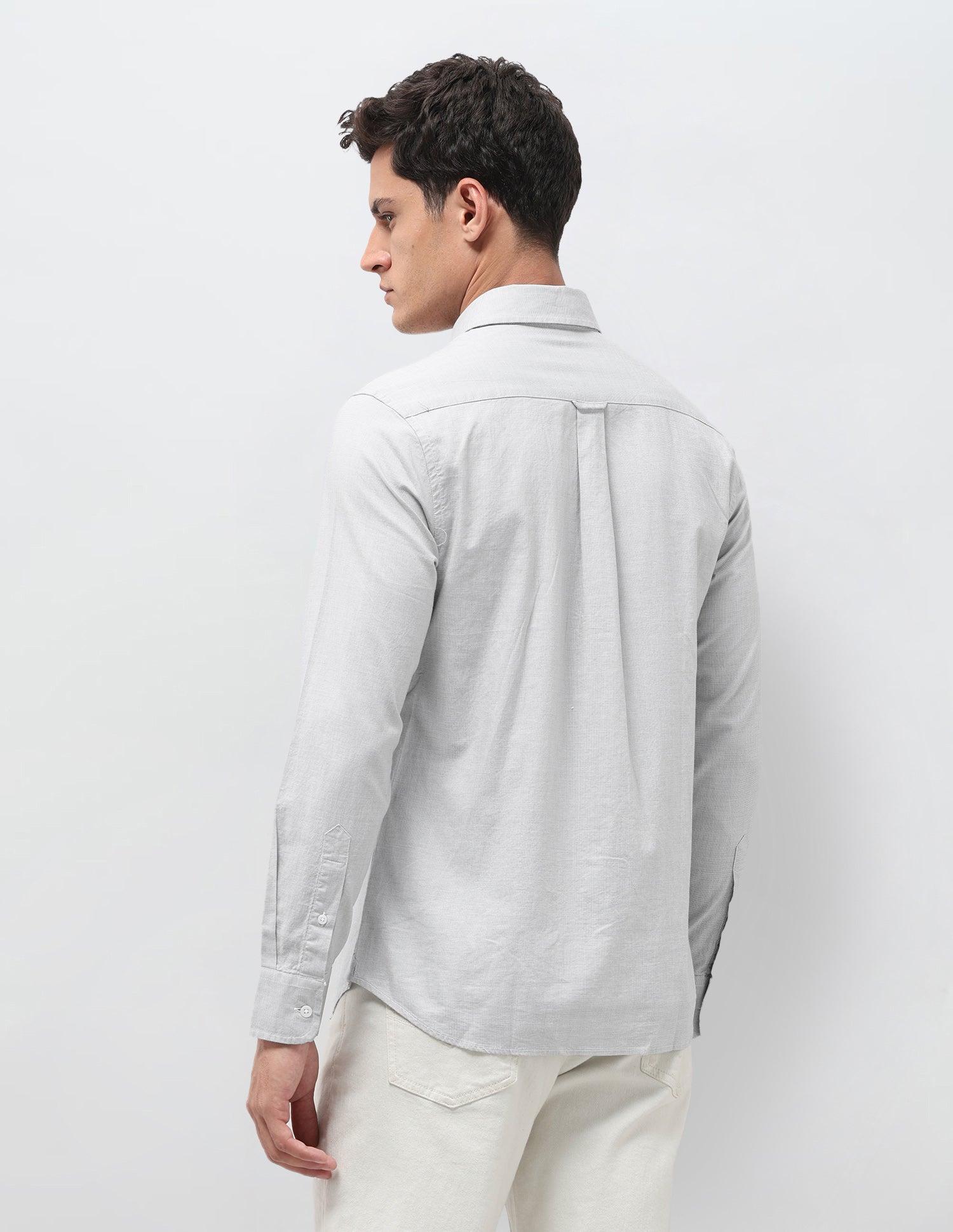Solid Regular Fit Shirt Grey - U.S. Polo Assn. India | Large