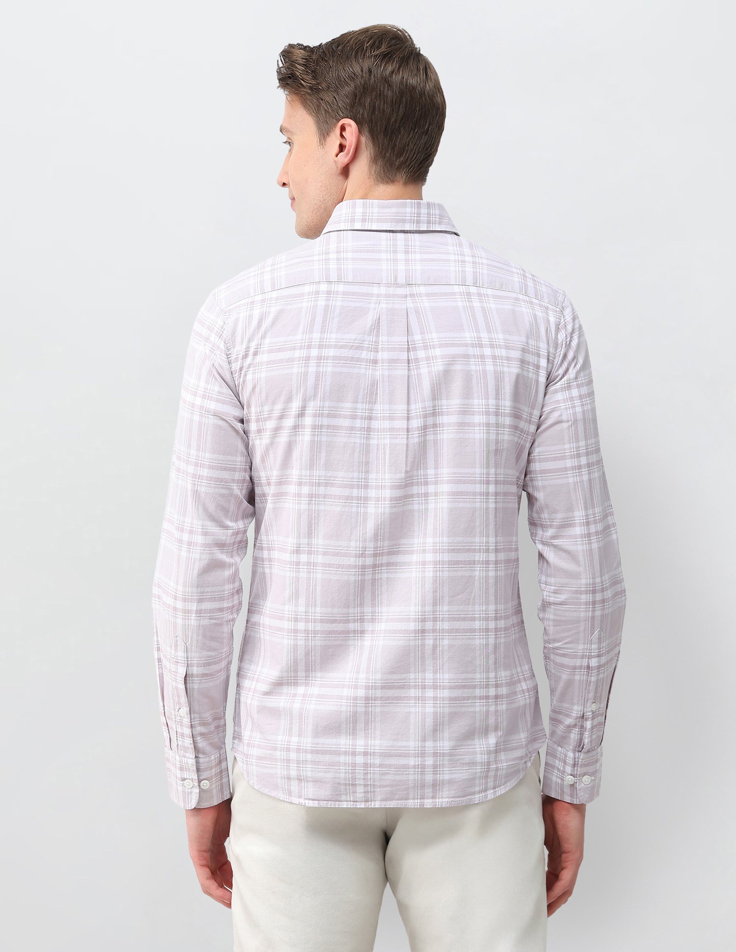 Windowpane Checked Regular Fit Shirt Pink - U.S. Polo Assn. India | Large