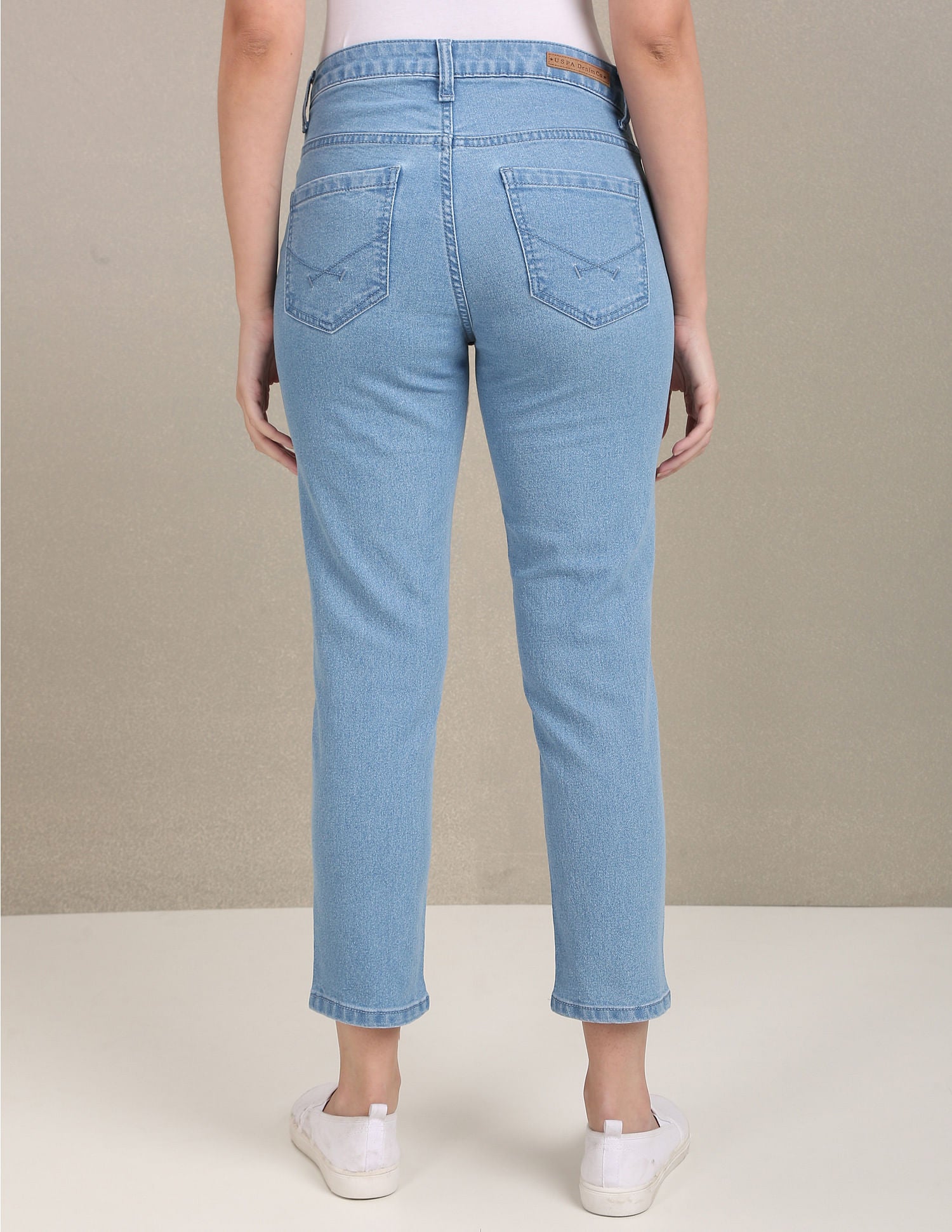 Mid Rise Slim Straight Fit Jeans Light Blue - U.S. POLO ASSN. | Large