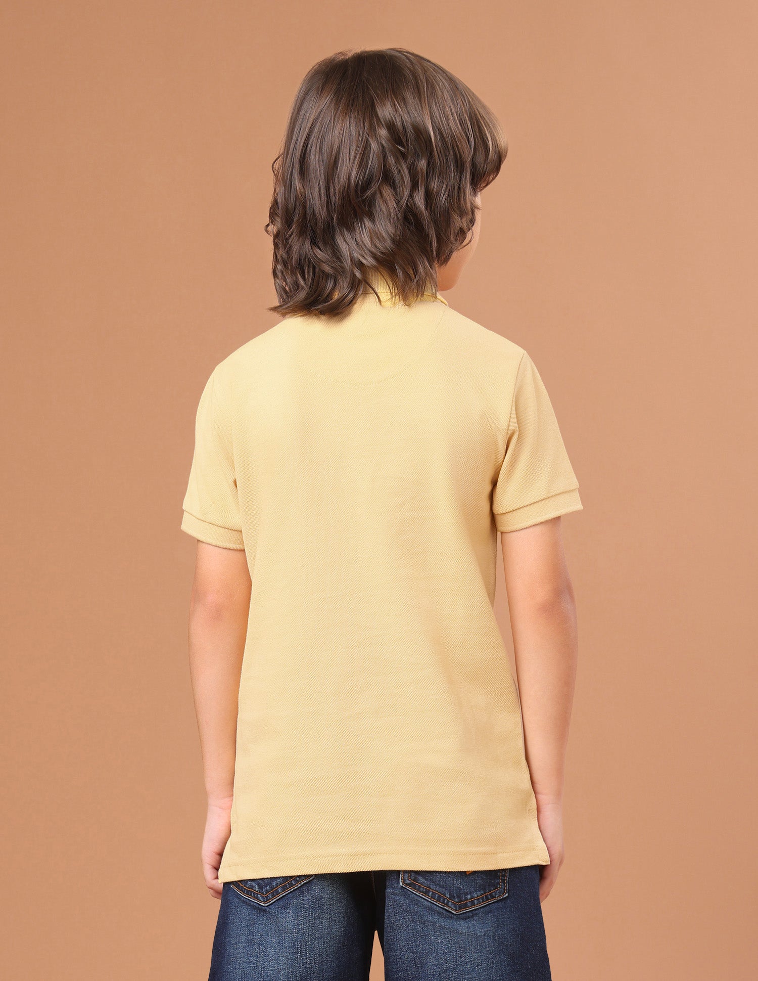 Brand Typographic Regular Fit Polo Shirt Mustard - U.S. Polo Assn. India | Large