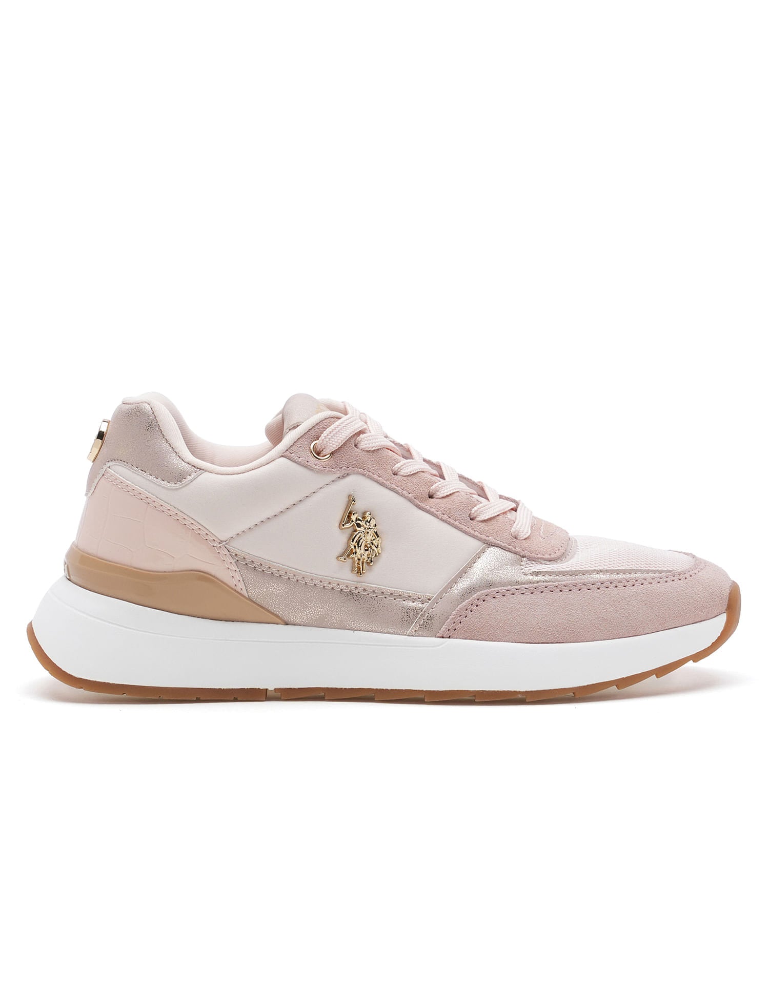 Women Colour Block Carrie Sneakers Pink - U.S. Polo Assn. India | Large