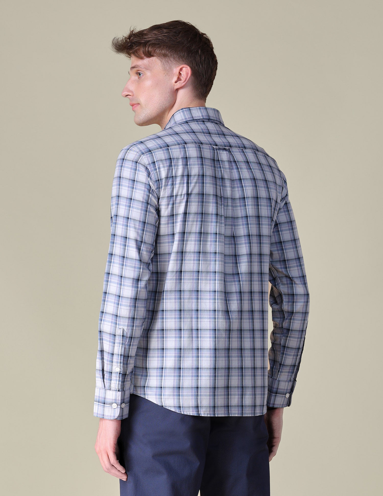 Tartan Checked Regular Fit Shirt Lavender - U.S. POLO ASSN. | Large