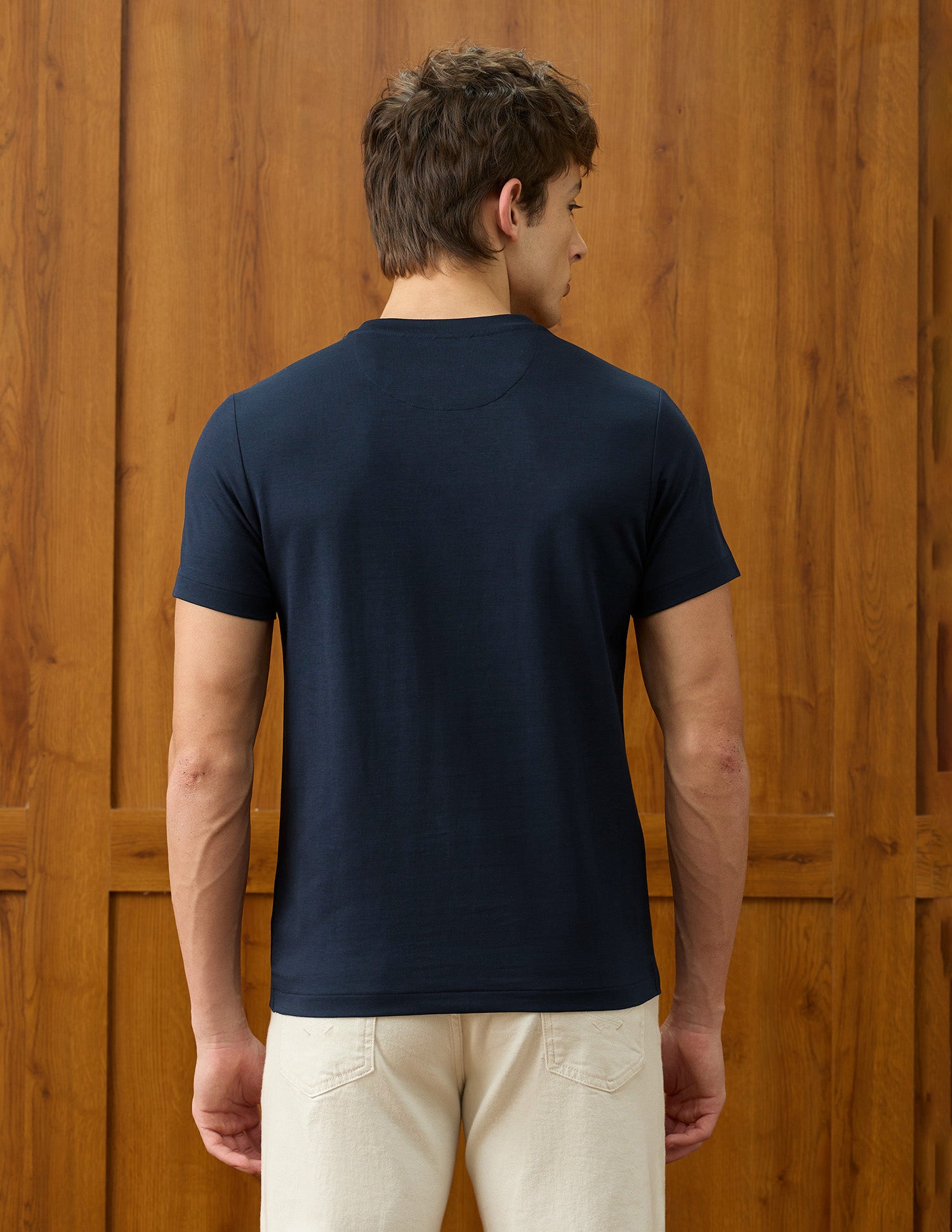 Solid Slim Fit T-Shirt Navy - U.S. Polo Assn. India | Large