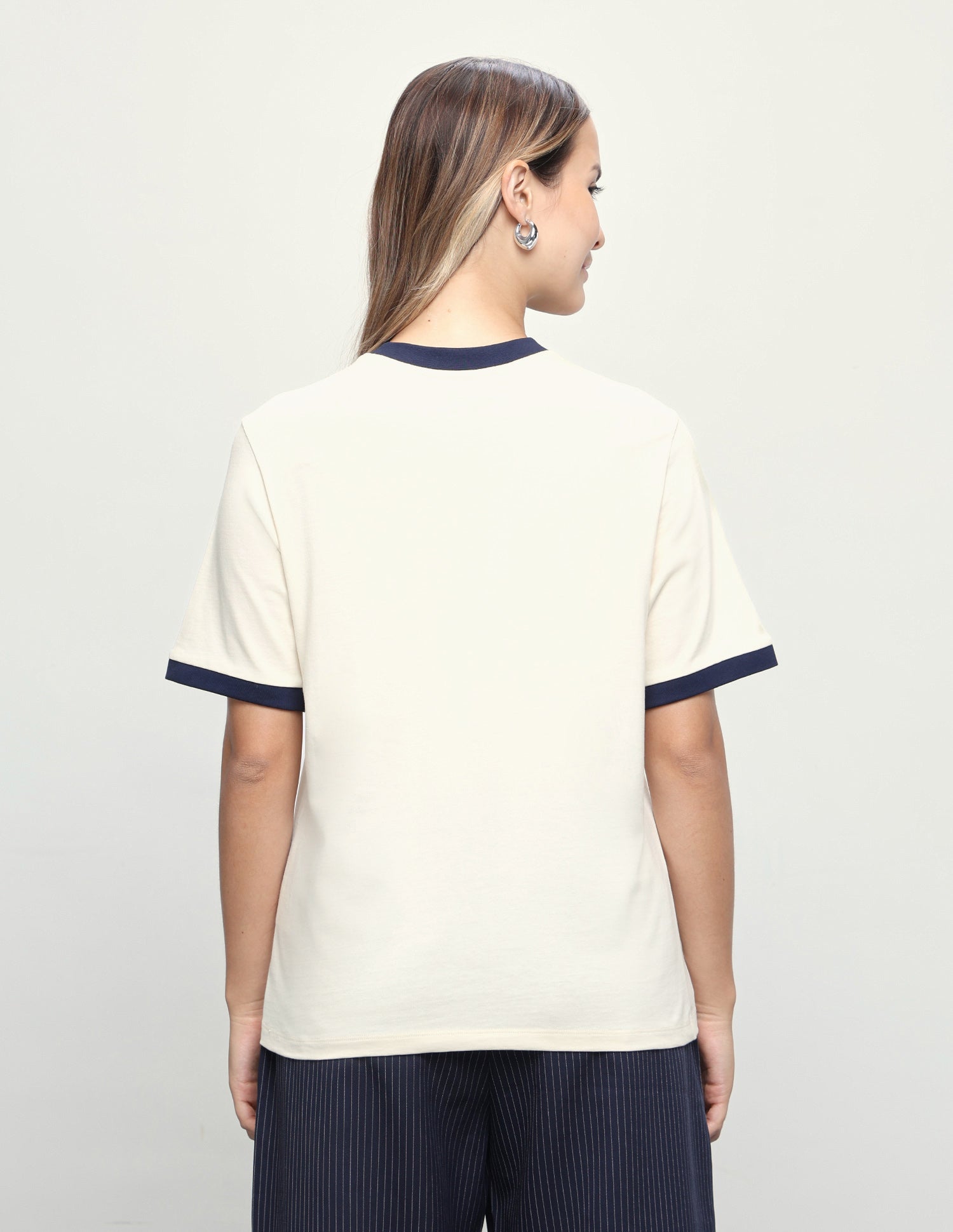 Graphic Brand Printed Boxy Fit T-Shirt Ecru - U.S. Polo Assn. India | Large