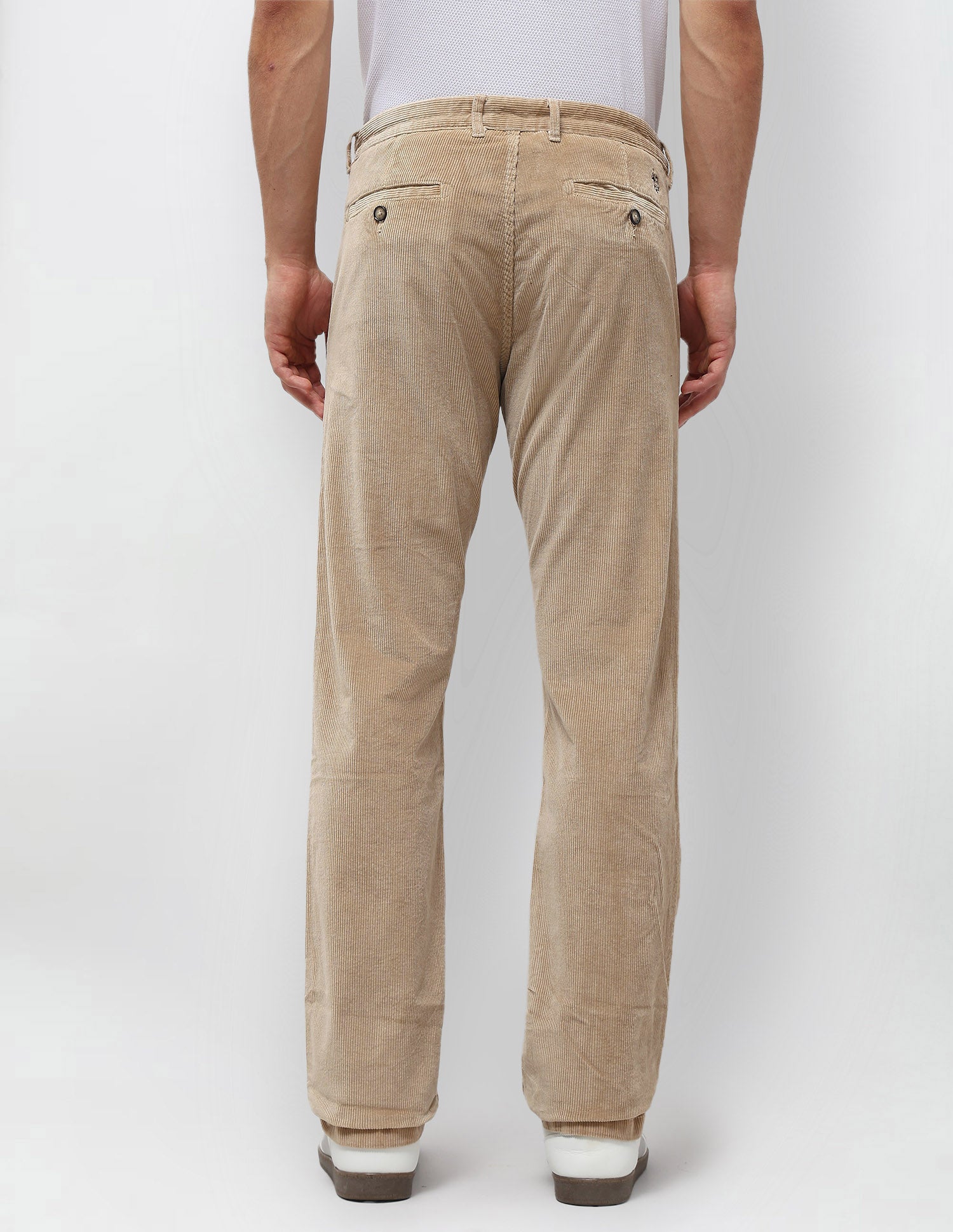 Riley Straight Fit Corduroy Trousers Light Khaki - U.S. POLO ASSN. | Large