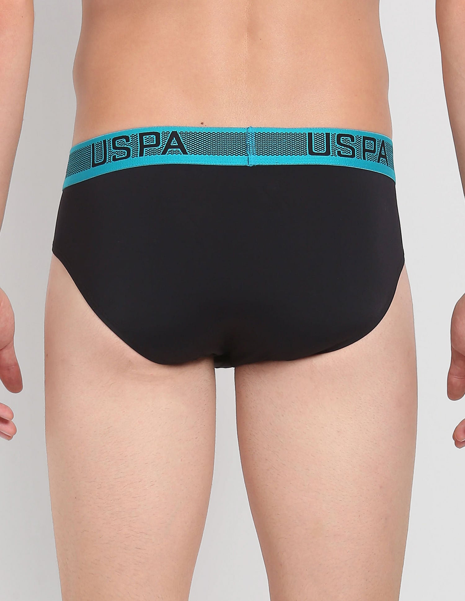 Nylon Spandex Solid I708 Active Briefs - Pack Of 1 Black - U.S. POLO ASSN. | Large