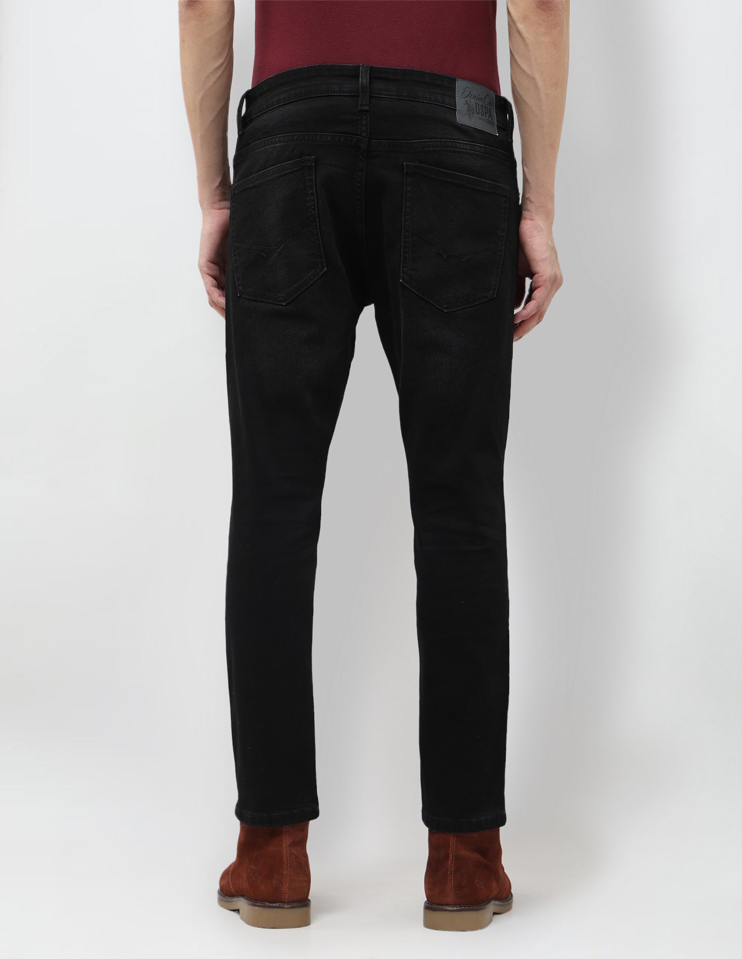 Henry Tapered Fit Black Jeans Black - U.S. Polo Assn. India | Large