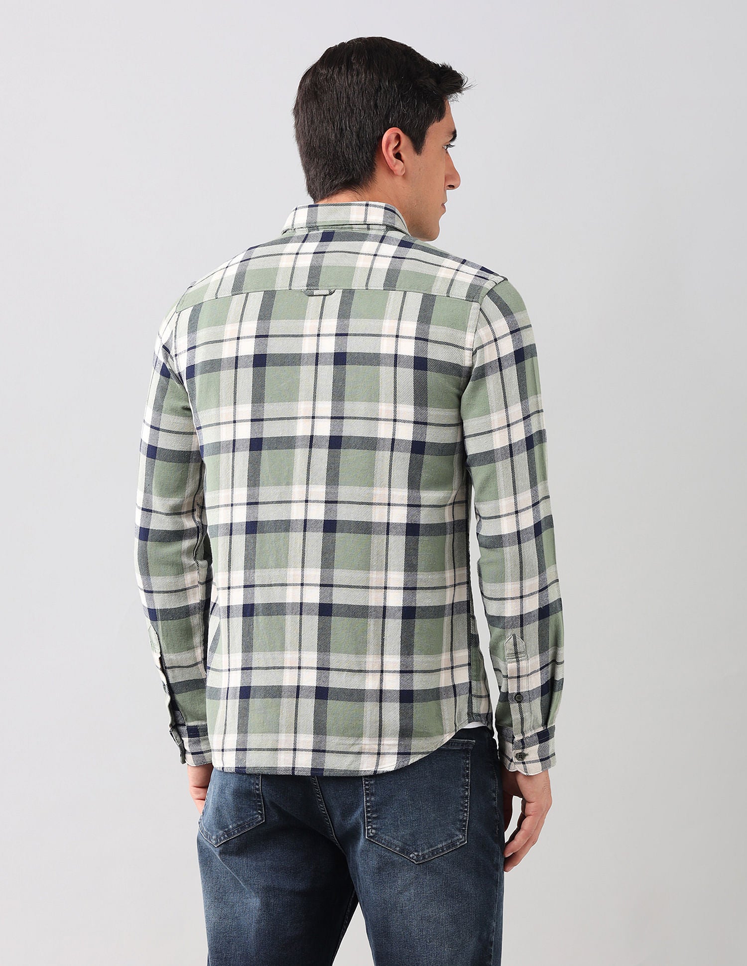 Regular Fit Checked Shirt Light Olive - U.S. POLO ASSN. | Large