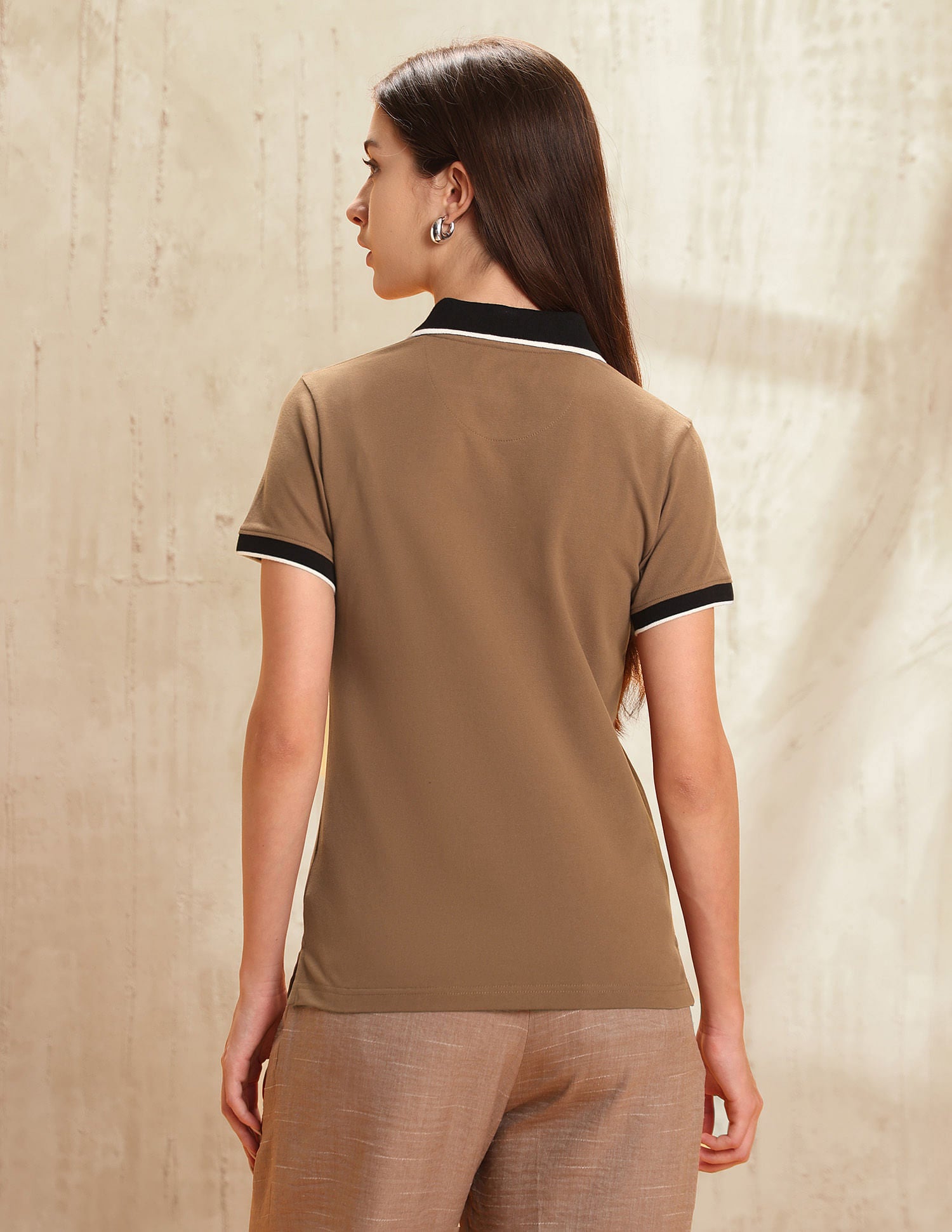 Regular Fit Solid Polo Shirt Brown - U.S. POLO ASSN. | Large