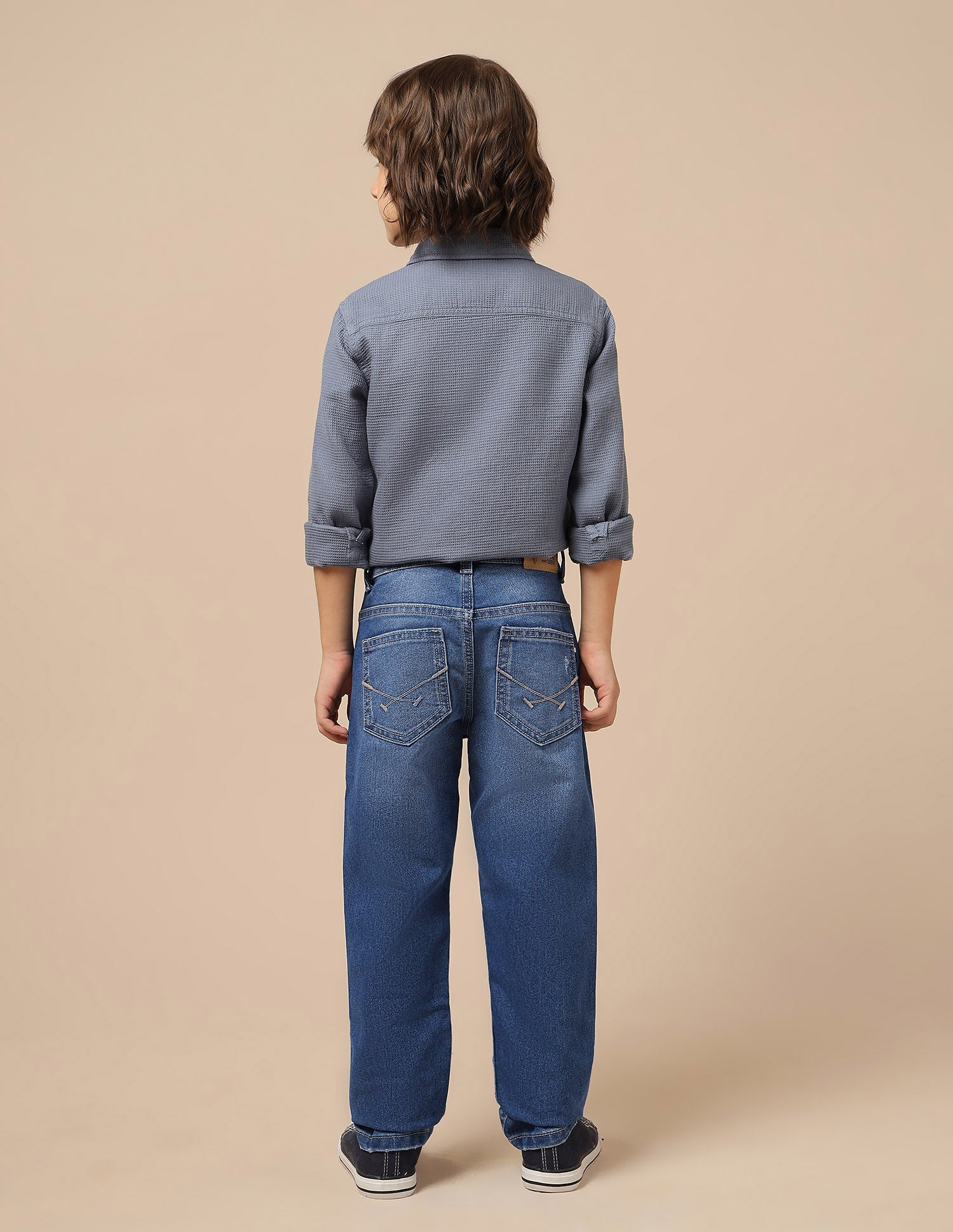 Boys Slim Fit Lightly Distressed Jeans Blue - U.S. POLO ASSN. | Large