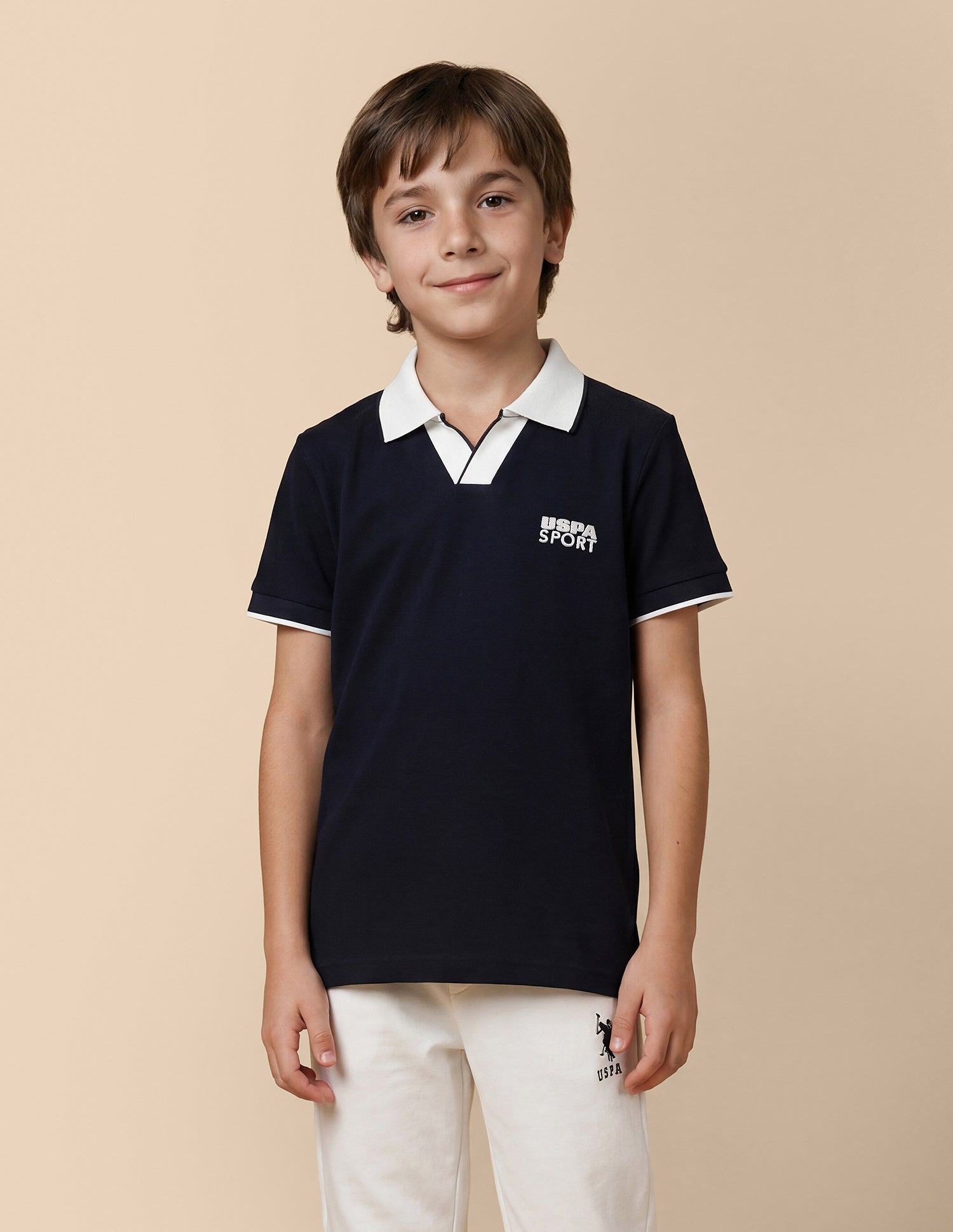 Solid Regular Fit Polo Shirt Navy - U.S. Polo Assn. India | Large