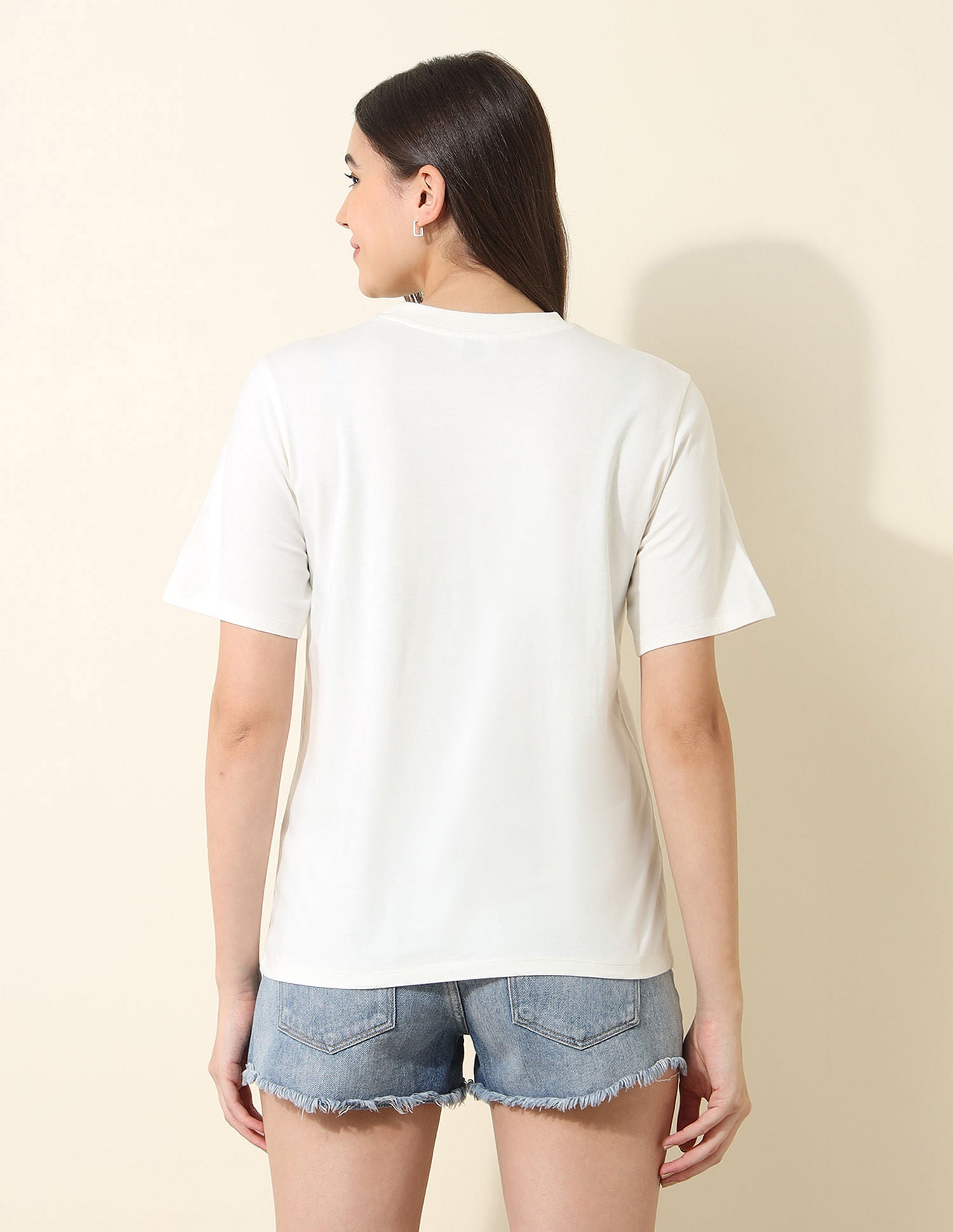 Boxy Fit Brand Printed T-Shirt Off White - U.S. POLO ASSN. | Large