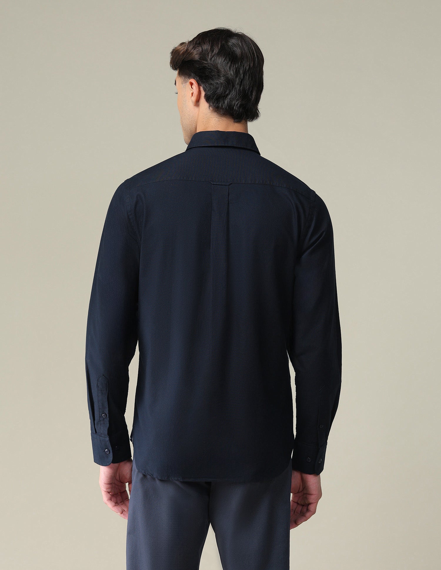 Solid Slim Fit Shirt Navy - U.S. POLO ASSN. | Large