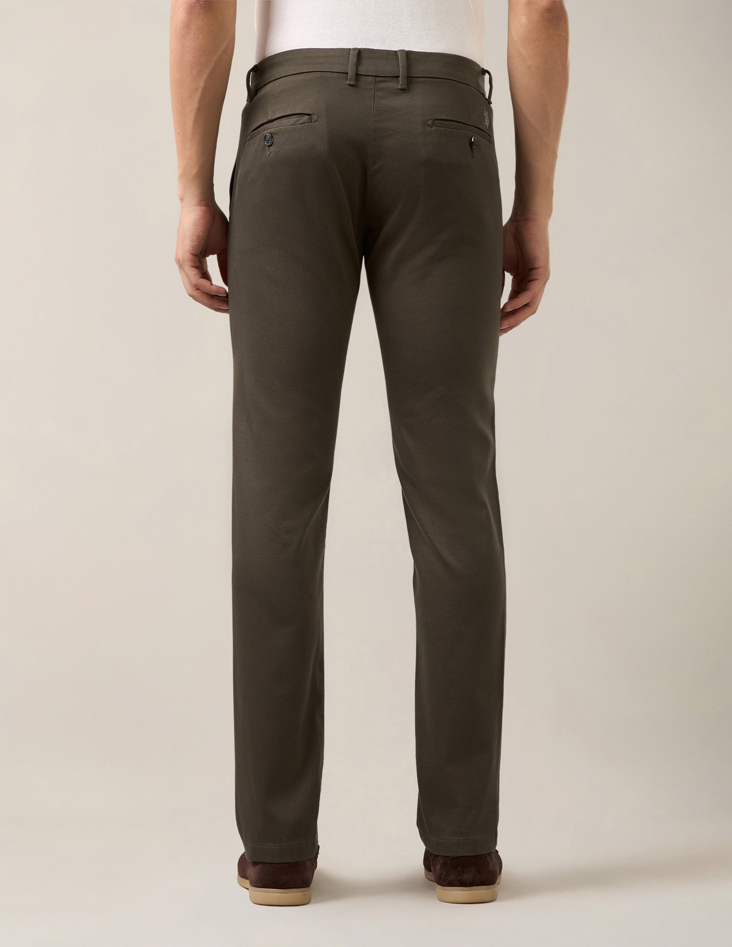 Mid Rise Denver Slim Fit Trousers Olive - U.S. Polo Assn. India | Large