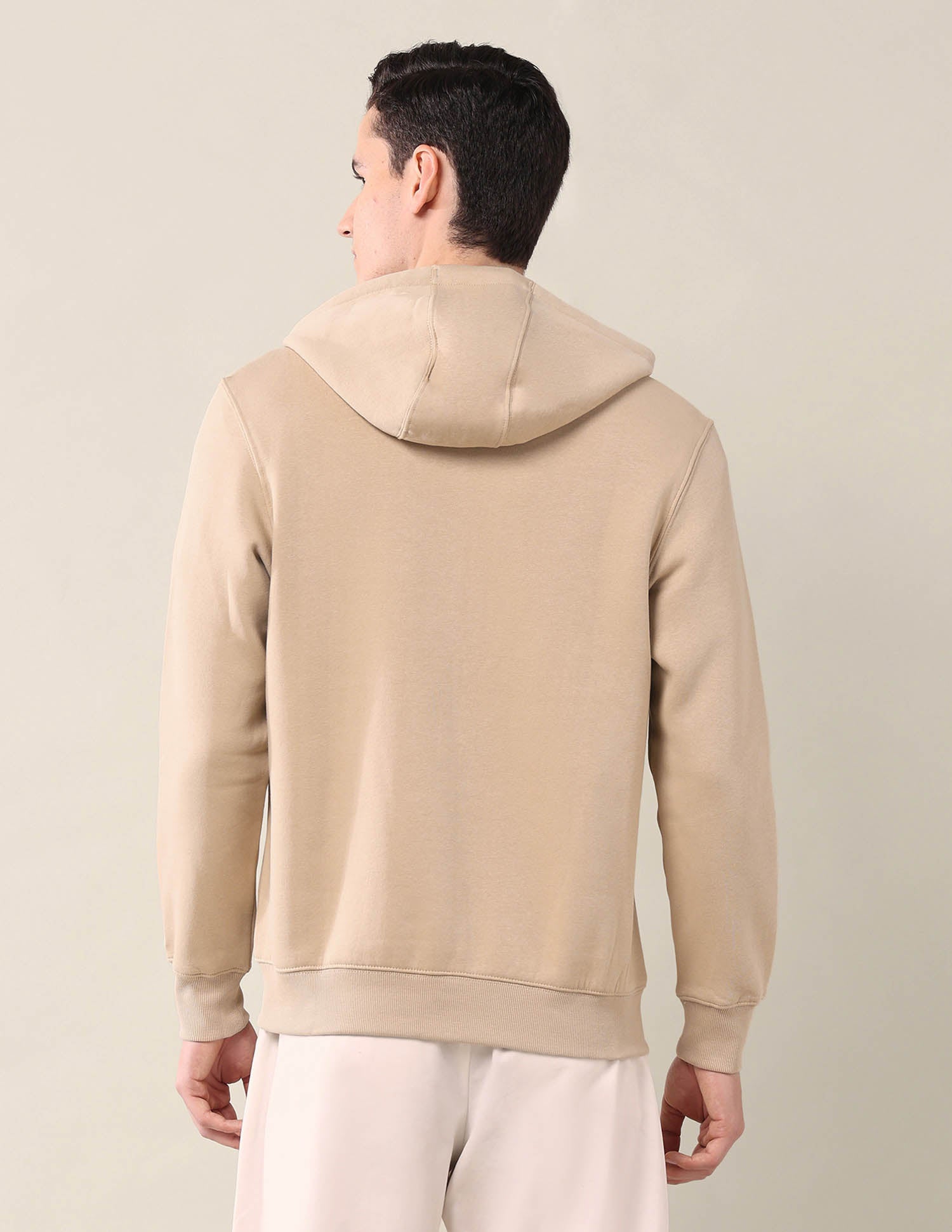 Solid Regular Fit Sweatshirt Beige - U.S. Polo Assn. India | Large
