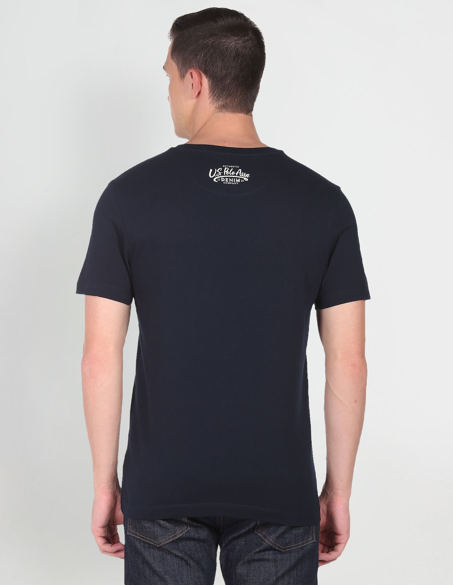 Pure Cotton Graphic Print T-Shirt Navy - U.S. POLO ASSN. | Large