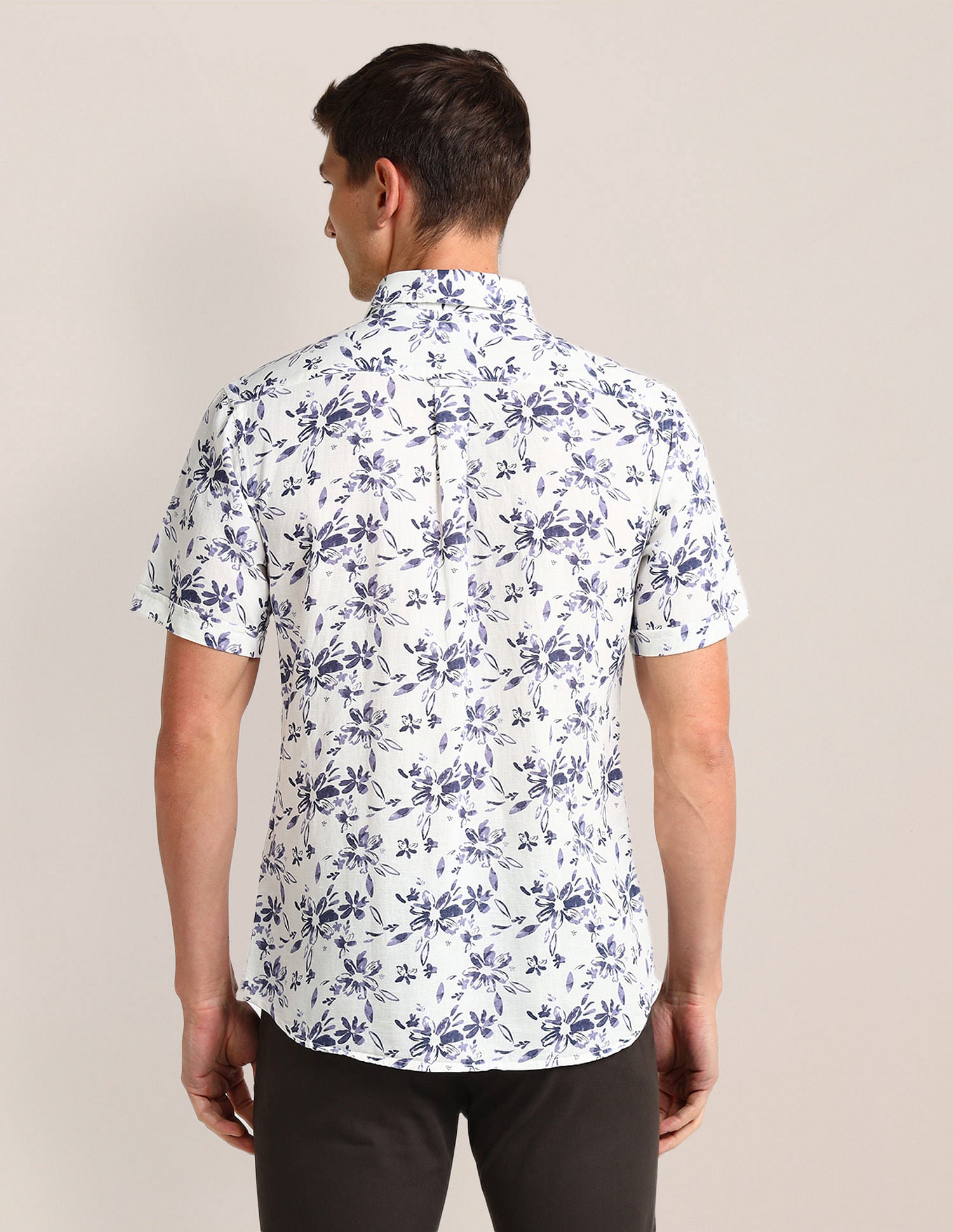 Tailored Fit Floral Shirt White - U.S. Polo Assn. India | Large