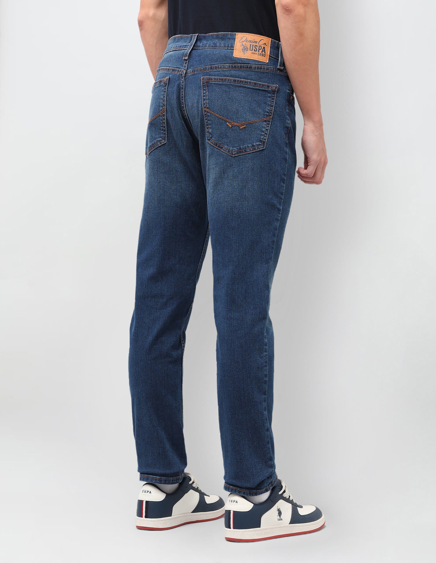 Solid Slim Fit Jeans Blue - U.S. Polo Assn. India | Large