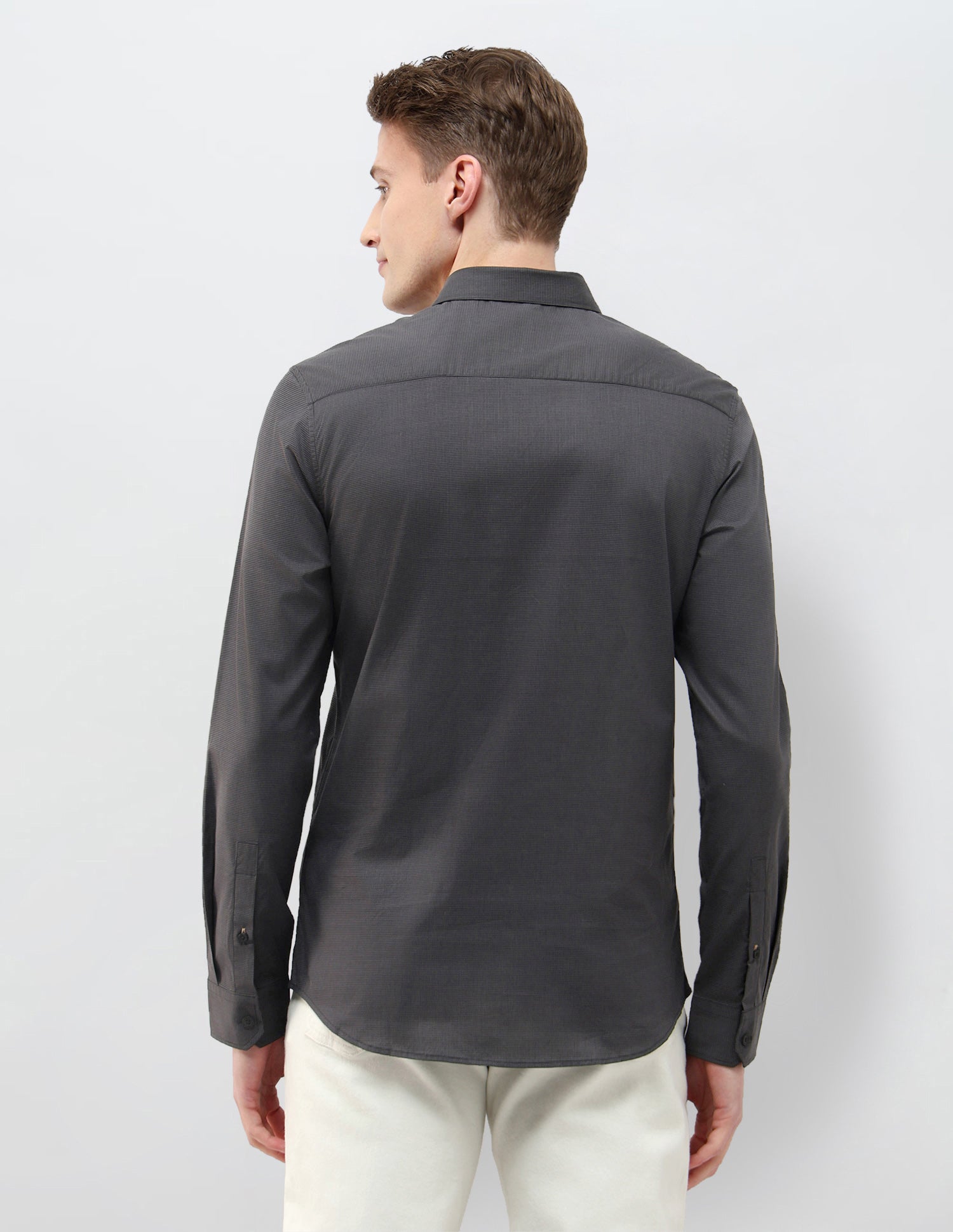 Micro Checked Black & Gold Shirt Dark Grey - U.S. Polo Assn. India | Large